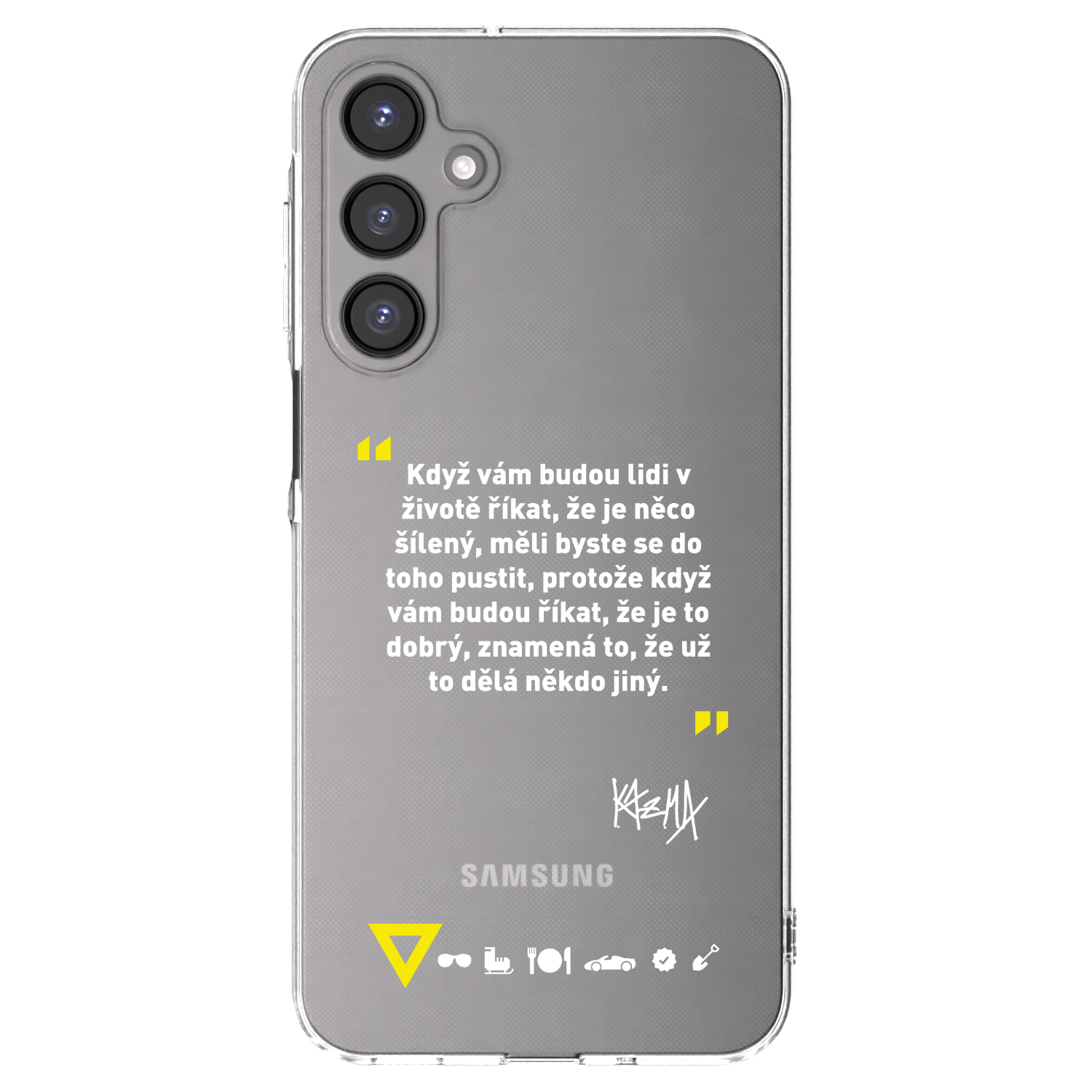 Picasee silikónový prehľadný obal pre Samsung Galaxy A16 5G - Kazma - MĚLI BYSTE SE DO TOHO PUSTIT