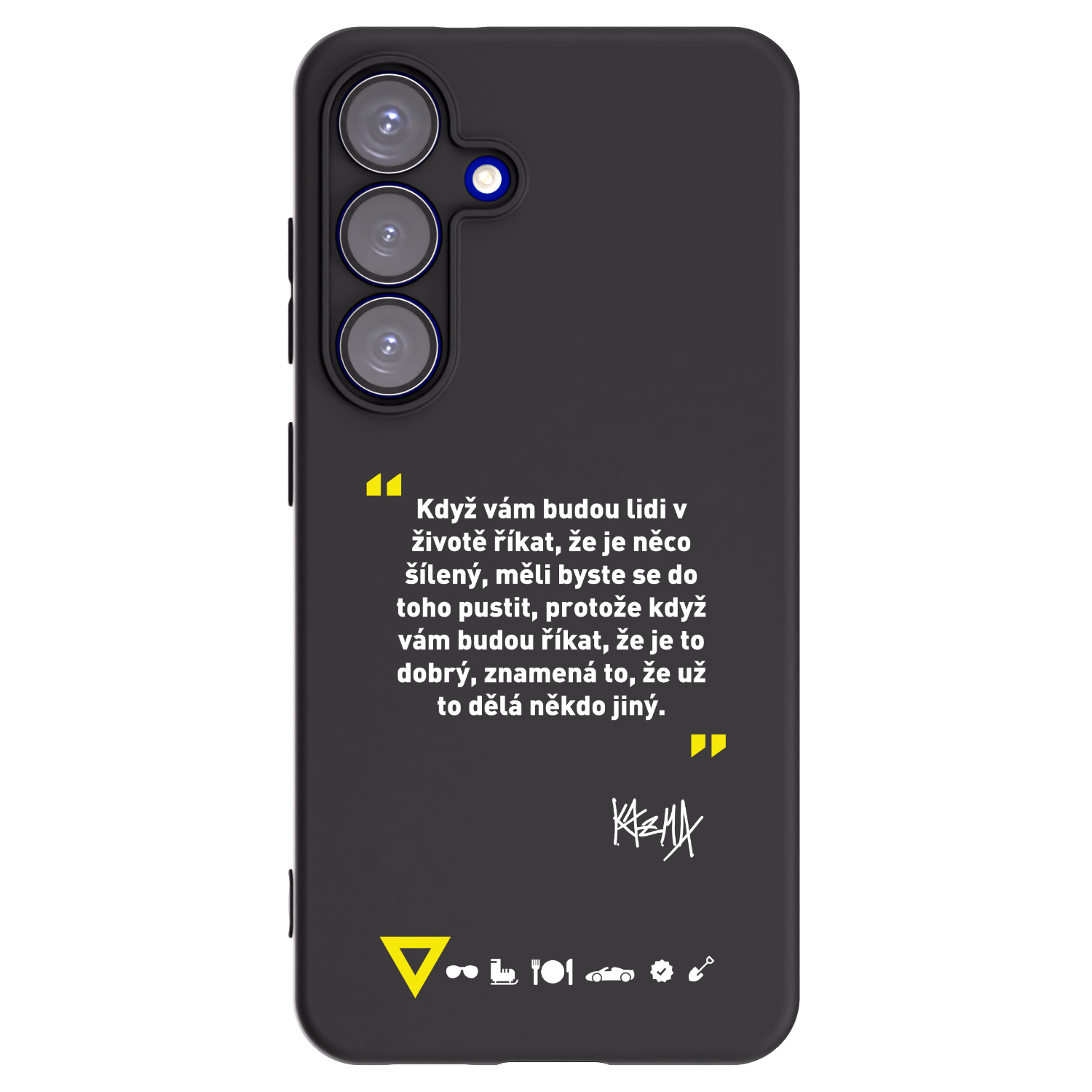 Picasee silikónový čierny obal pre Samsung Galaxy S25 5G - Kazma - MĚLI BYSTE SE DO TOHO PUSTIT