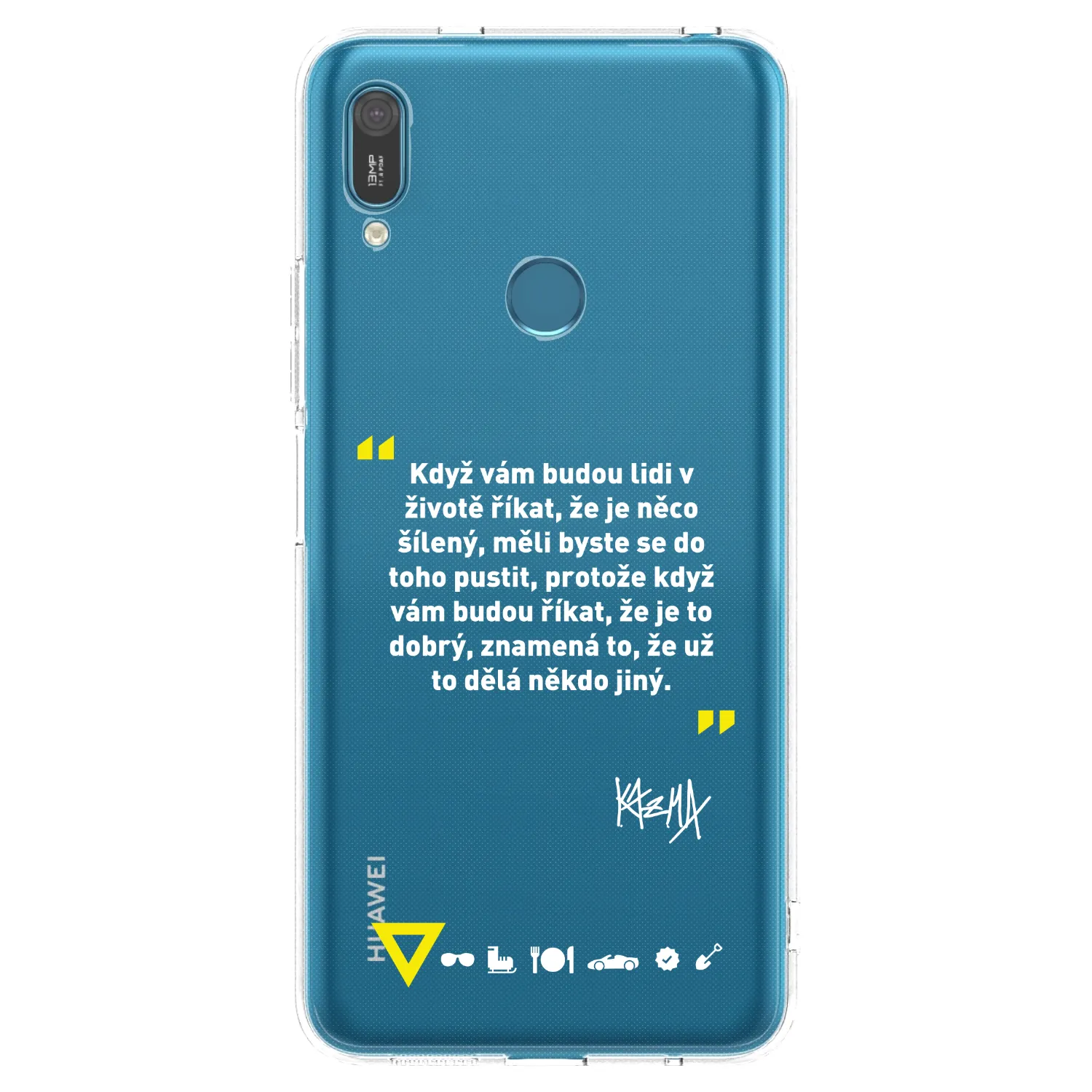 Picasee silikónový prehľadný obal pre Huawei Y7 2019 - Kazma - MĚLI BYSTE SE DO TOHO PUSTIT