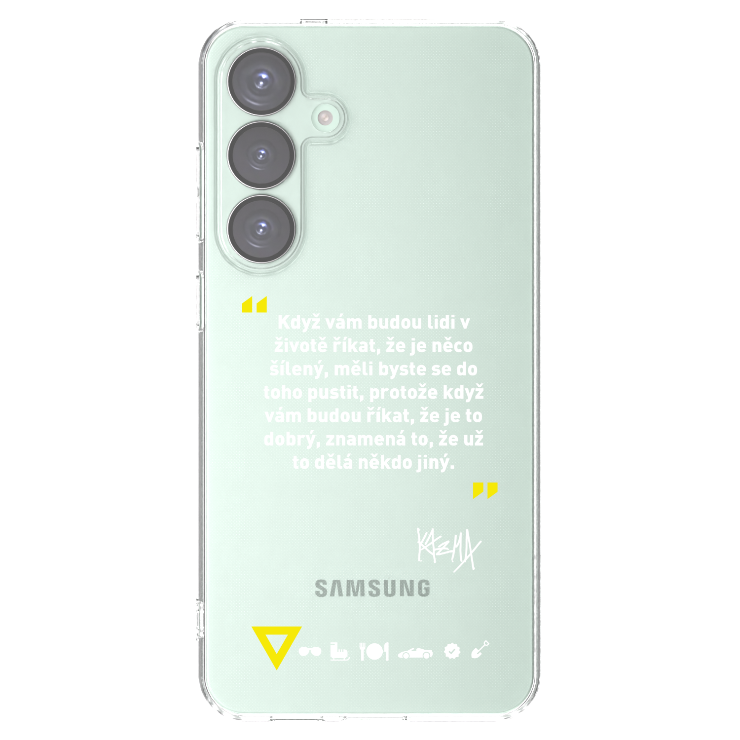Picasee silikónový prehľadný obal pre Samsung Galaxy S25+ 5G - Kazma - MĚLI BYSTE SE DO TOHO PUSTIT