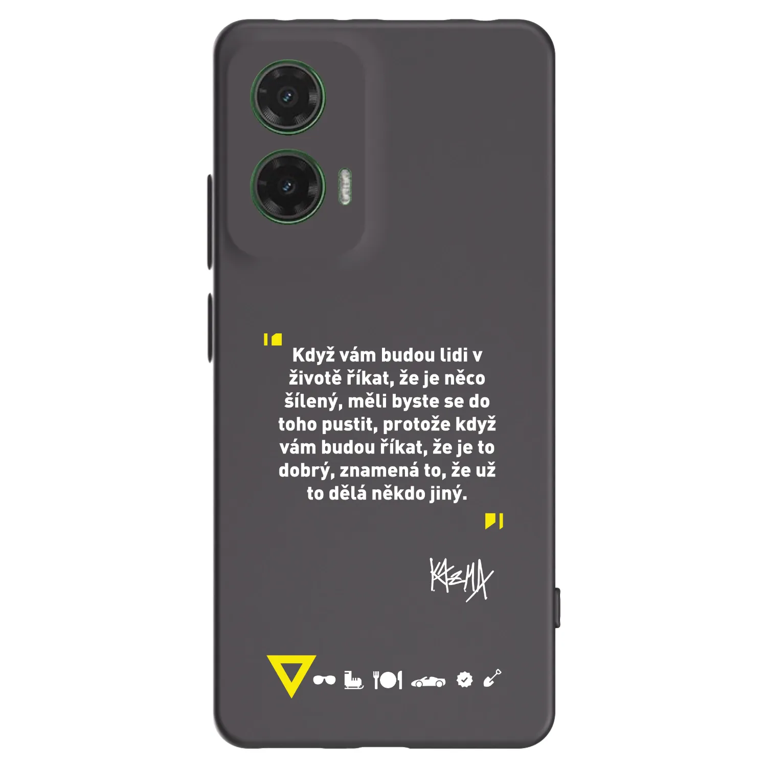 Picasee silikónový čierny obal pre Motorola Moto G35 5G - Kazma - MĚLI BYSTE SE DO TOHO PUSTIT