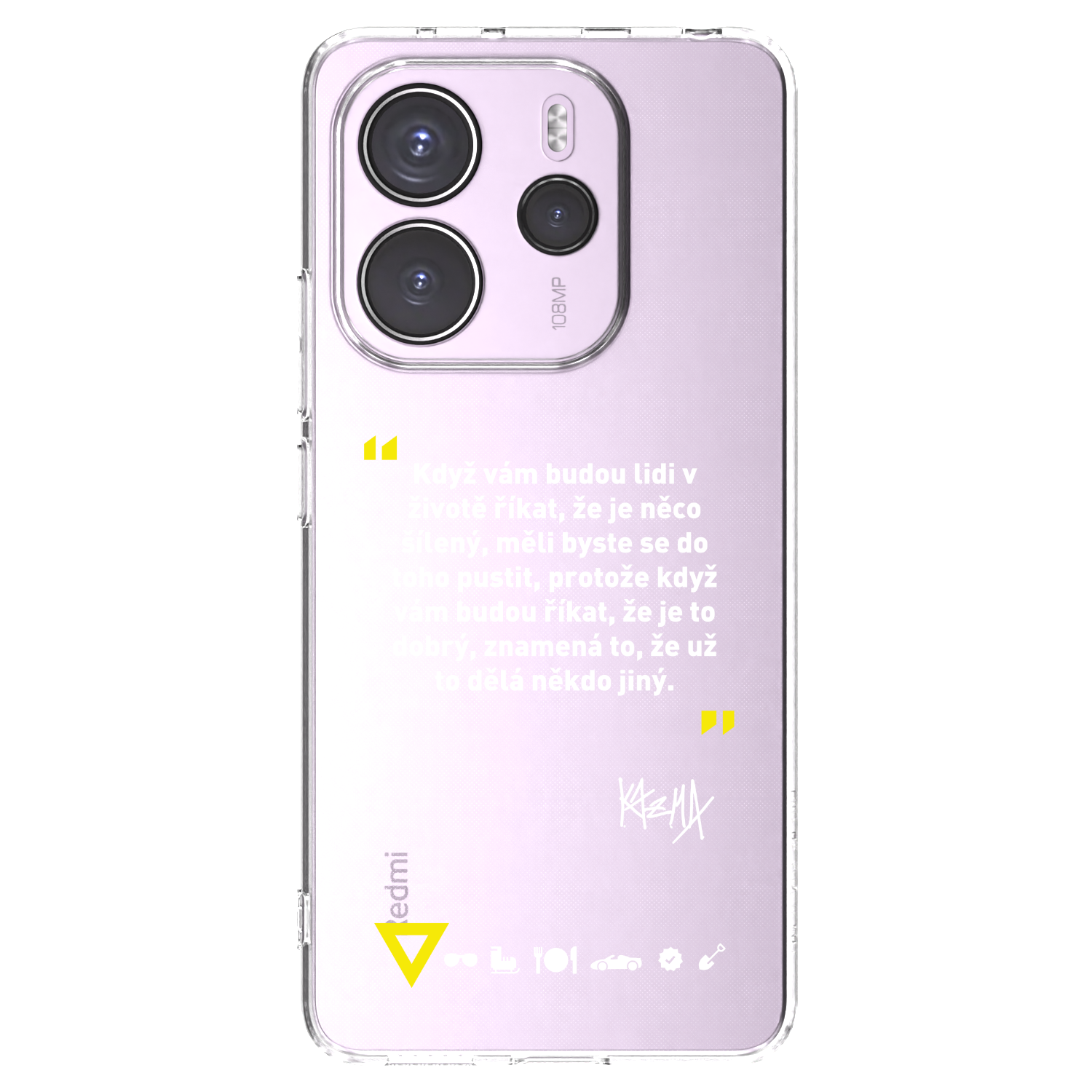 Picasee silikónový prehľadný obal pre Xiaomi Redmi Note 14 4G - Kazma - MĚLI BYSTE SE DO TOHO PUSTIT