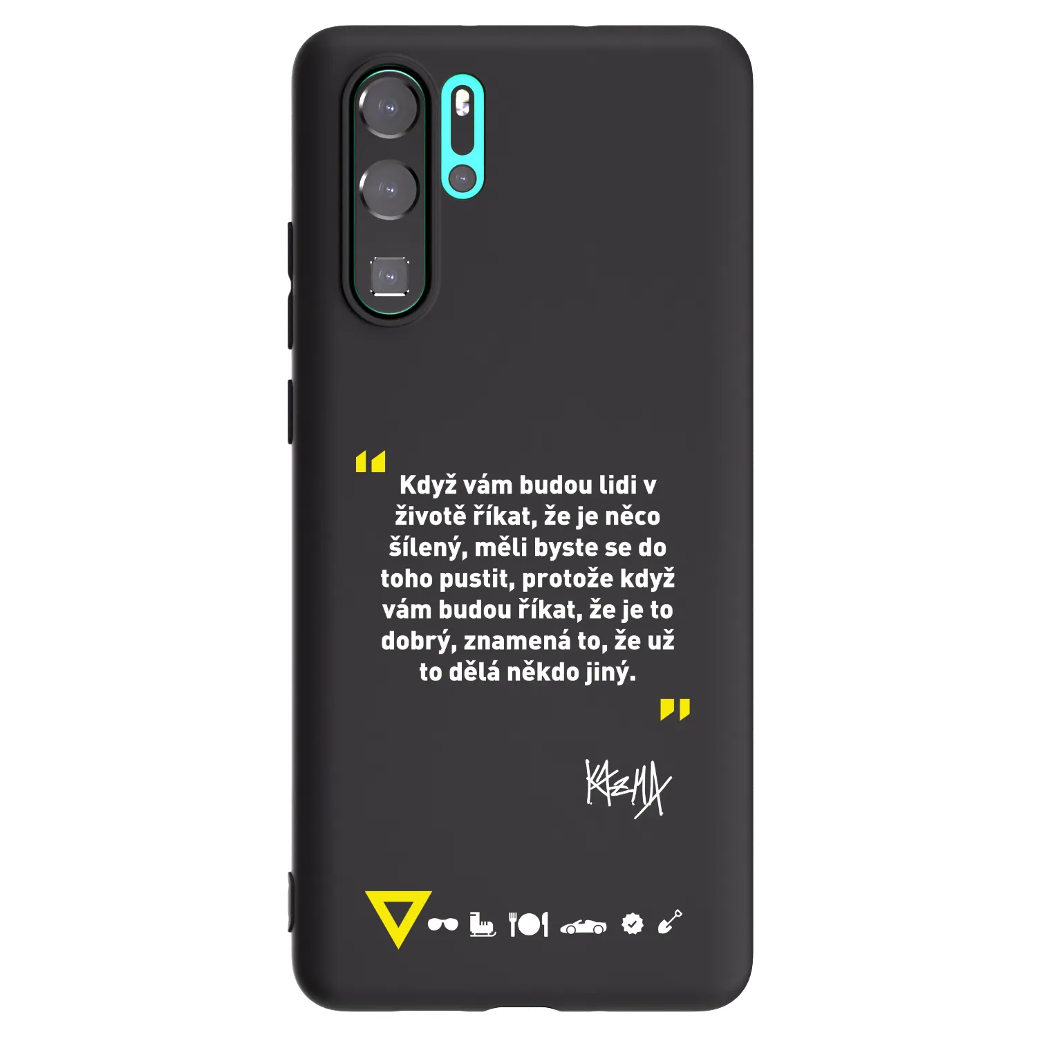 Picasee silikónový čierny obal pre Huawei P30 Pro - Kazma - MĚLI BYSTE SE DO TOHO PUSTIT