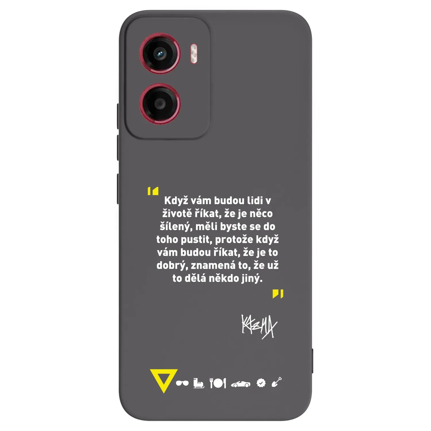 Picasee silikónový čierny obal pre Motorola Moto G05 - Kazma - MĚLI BYSTE SE DO TOHO PUSTIT