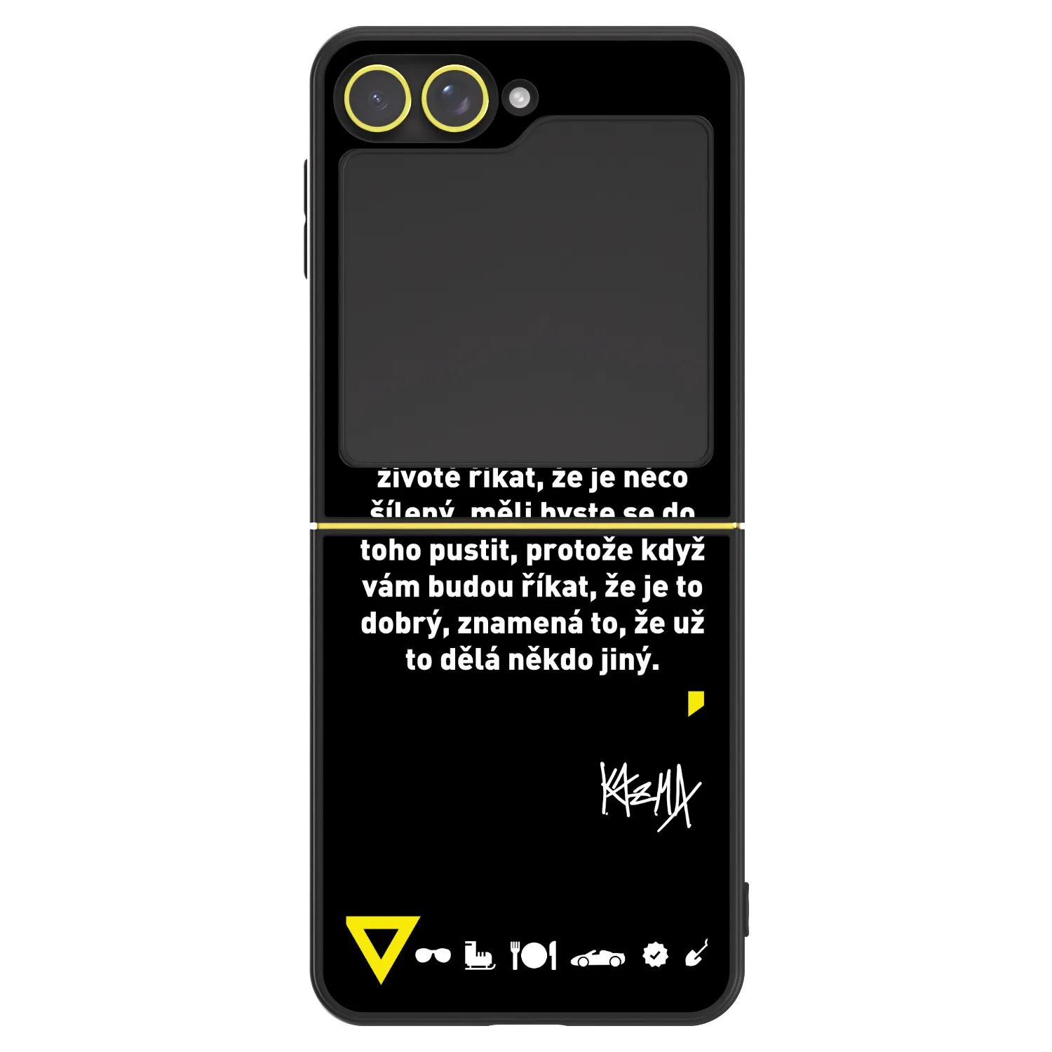 Picasee ULTIMATE CASE pro Samsung Galaxy Z Flip5 5G - Kazma - MĚLI BYSTE SE DO TOHO PUSTIT