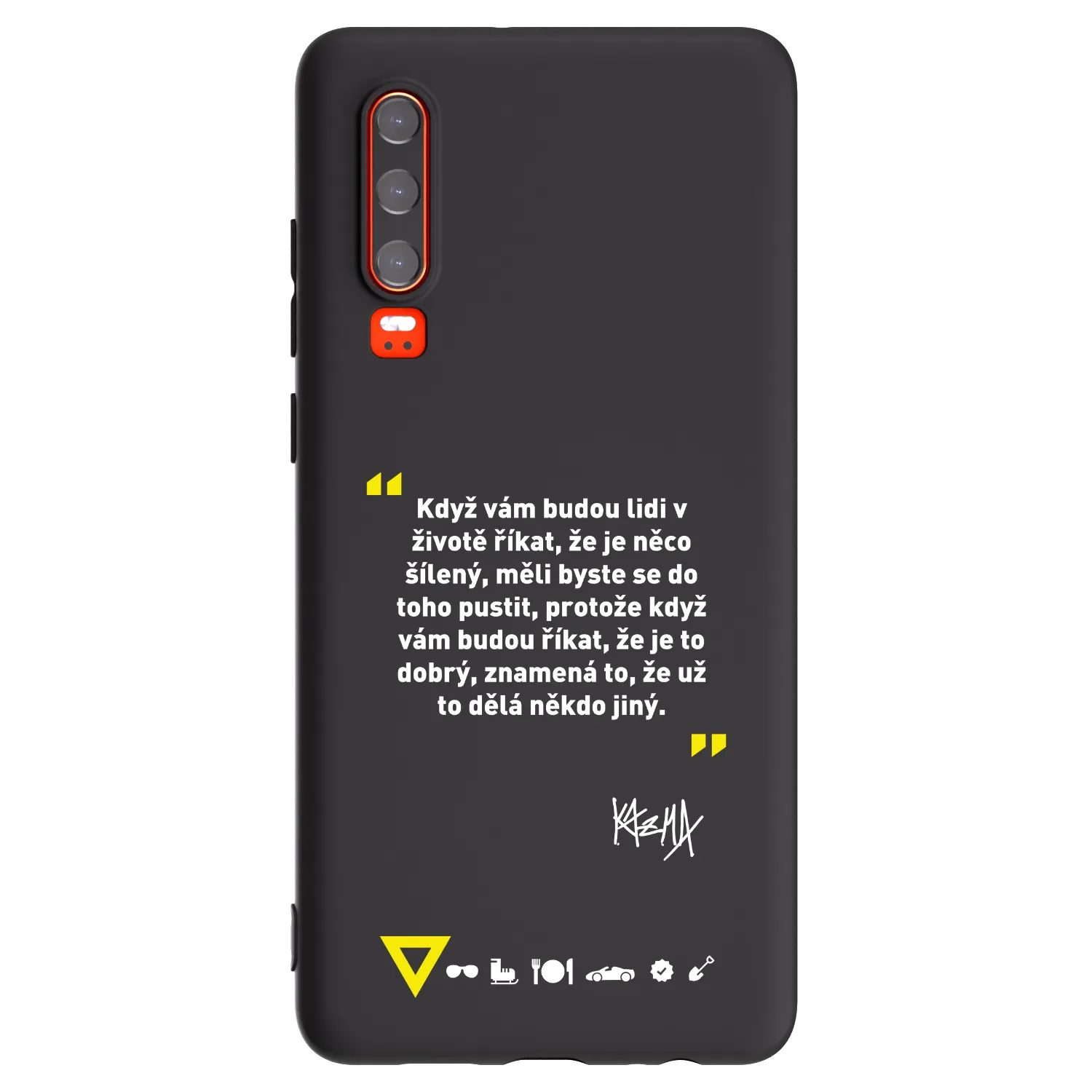 Picasee silikónový čierny obal pre Huawei P30 - Kazma - MĚLI BYSTE SE DO TOHO PUSTIT