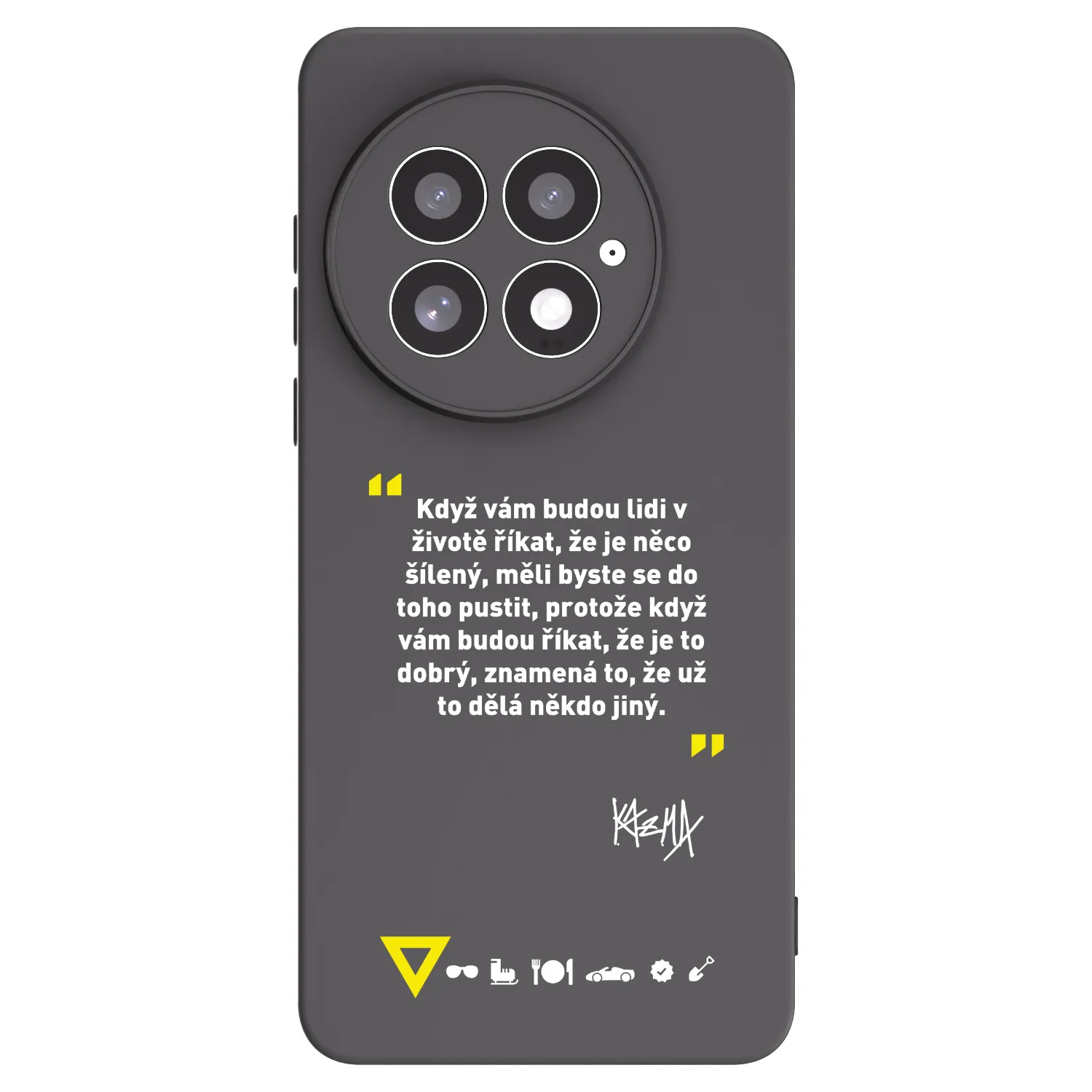 Picasee silikónový čierny obal pre OnePlus 13 5G - Kazma - MĚLI BYSTE SE DO TOHO PUSTIT