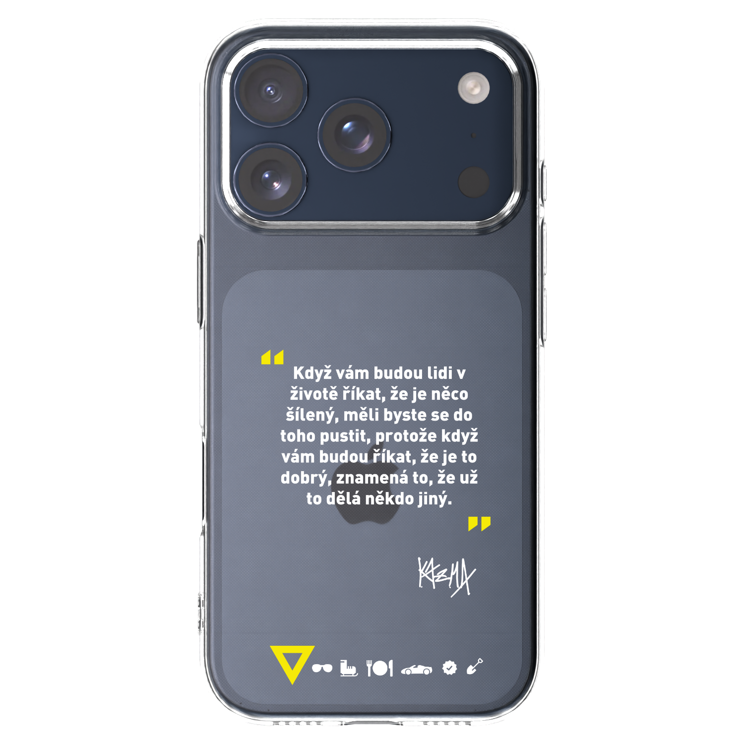 Picasee silikónový prehľadný obal pre Apple iPhone 17 Pro - Kazma - MĚLI BYSTE SE DO TOHO PUSTIT