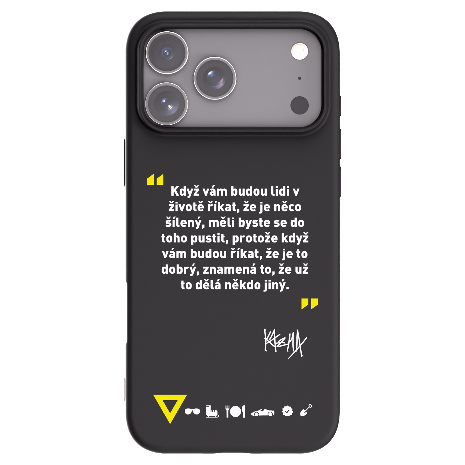 Picasee silikónový čierny obal pre Apple iPhone 17 Pro Max - Kazma - MĚLI BYSTE SE DO TOHO PUSTIT