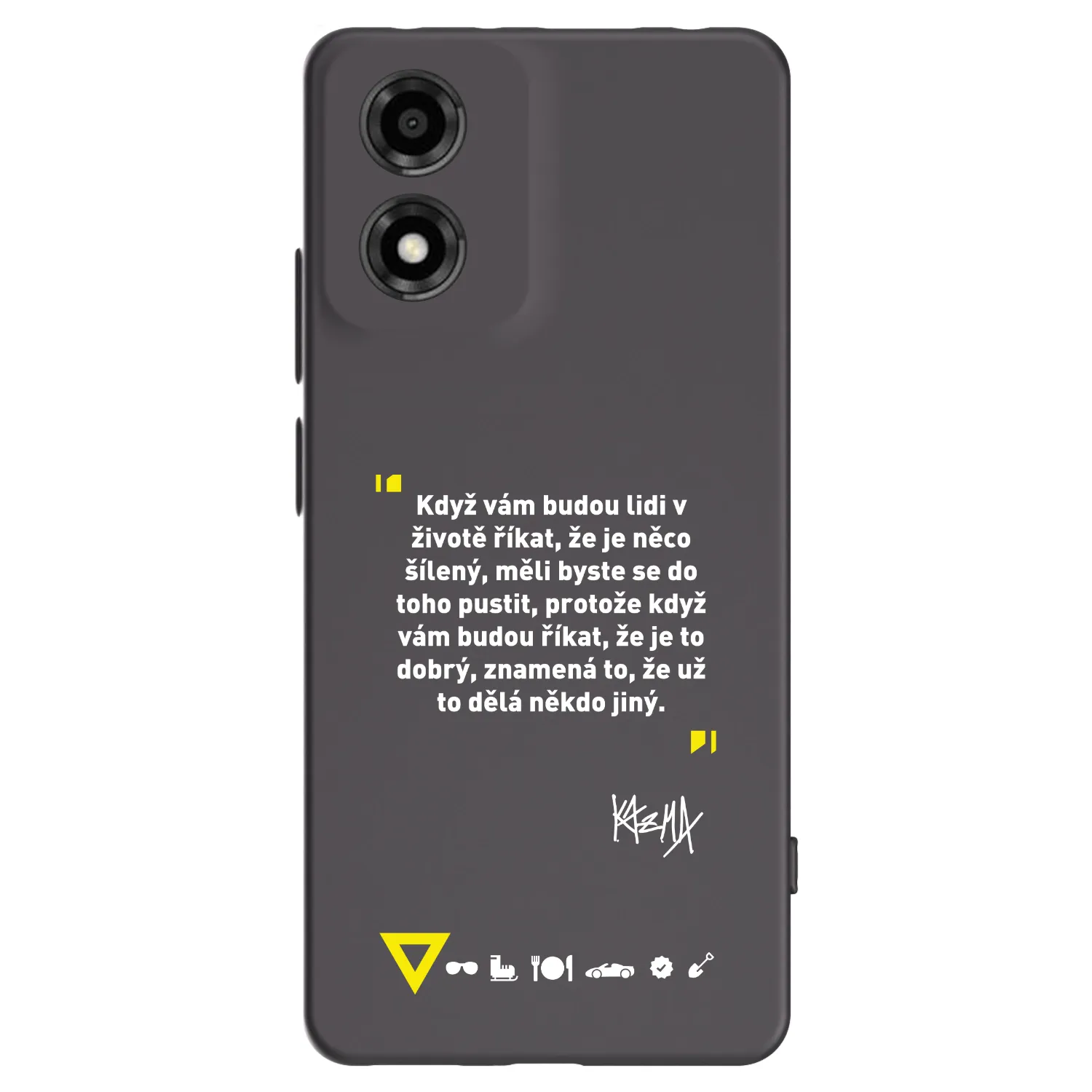 Picasee silikónový čierny obal pre Motorola Moto E14 - Kazma - MĚLI BYSTE SE DO TOHO PUSTIT