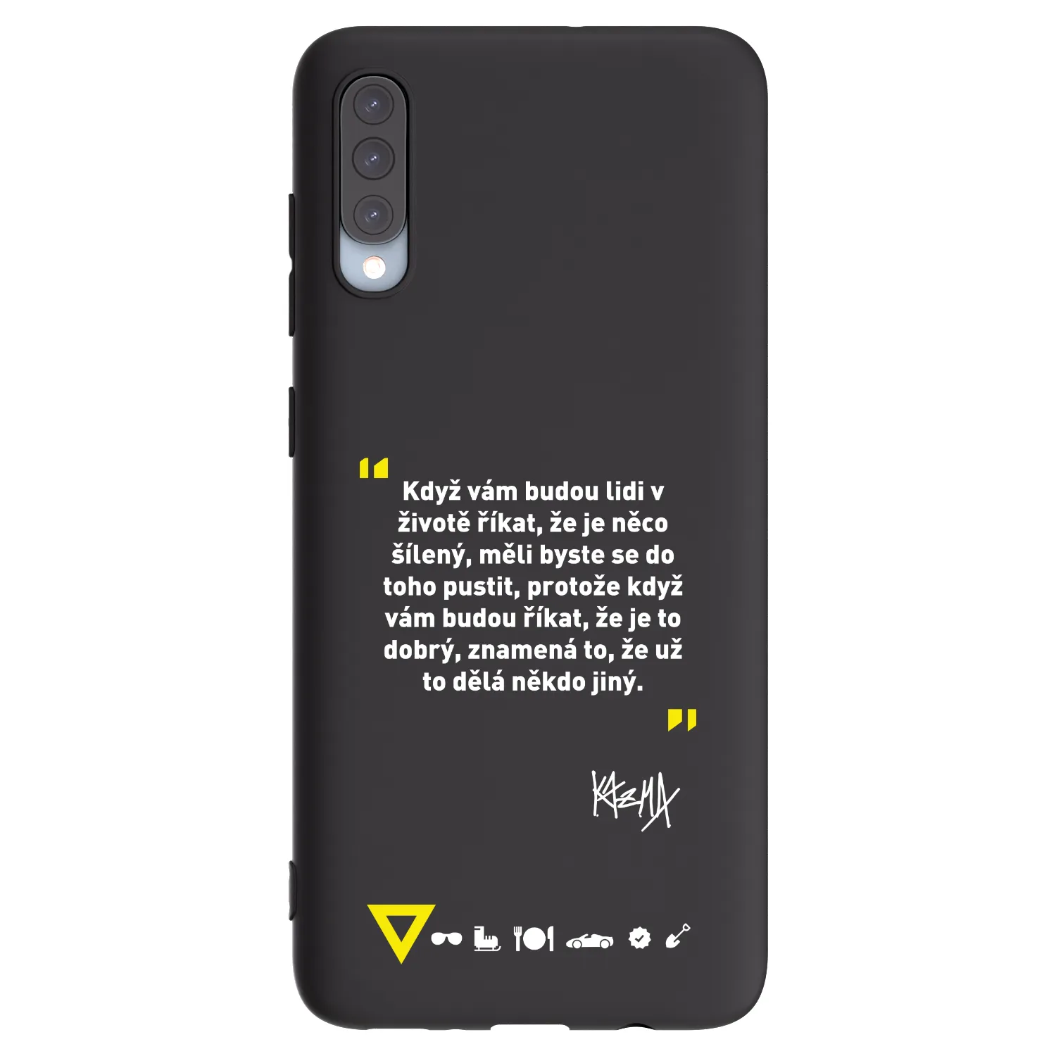 Picasee silikónový čierny obal pre Samsung Galaxy A70 A705F - Kazma - MĚLI BYSTE SE DO TOHO PUSTIT