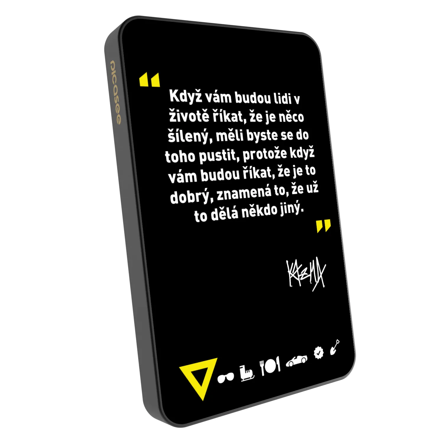 Picasee Powerbanka s MagSafe 5 000 mAh Šedá - Kazma - MĚLI BYSTE SE DO TOHO PUSTIT