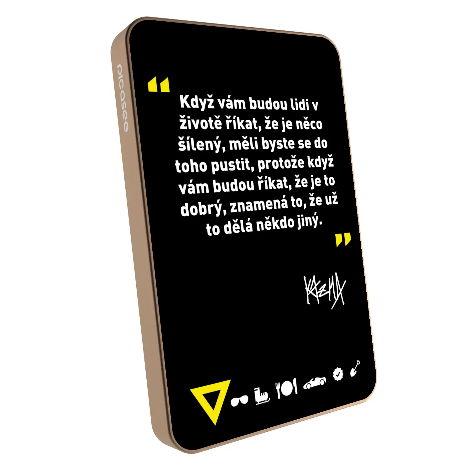 Picasee Powerbanka s MagSafe 5 000 mAh Zlatá - Kazma - MĚLI BYSTE SE DO TOHO PUSTIT