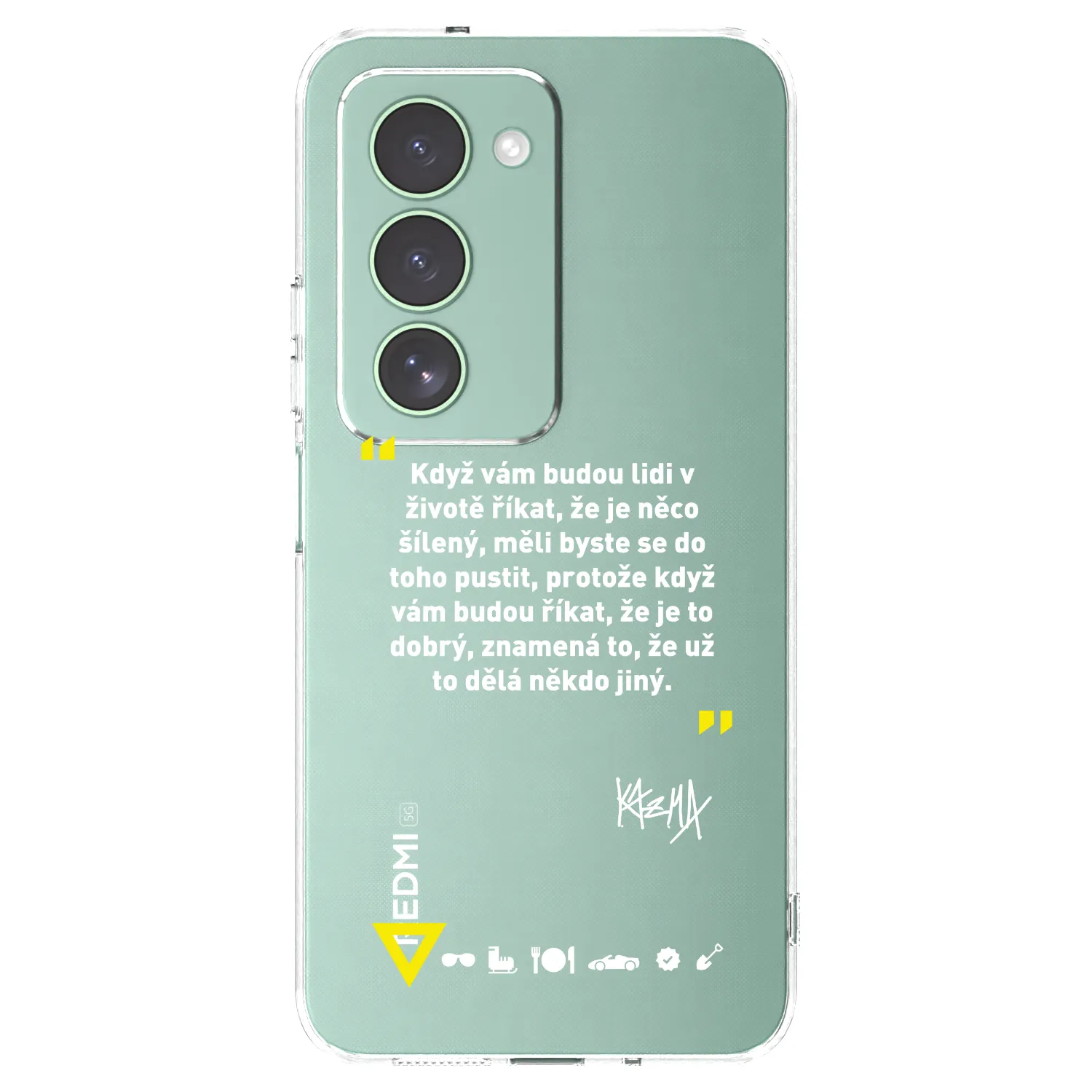Picasee silikónový prehľadný obal pre Xiaomi Redmi 15 5G - Kazma - MĚLI BYSTE SE DO TOHO PUSTIT