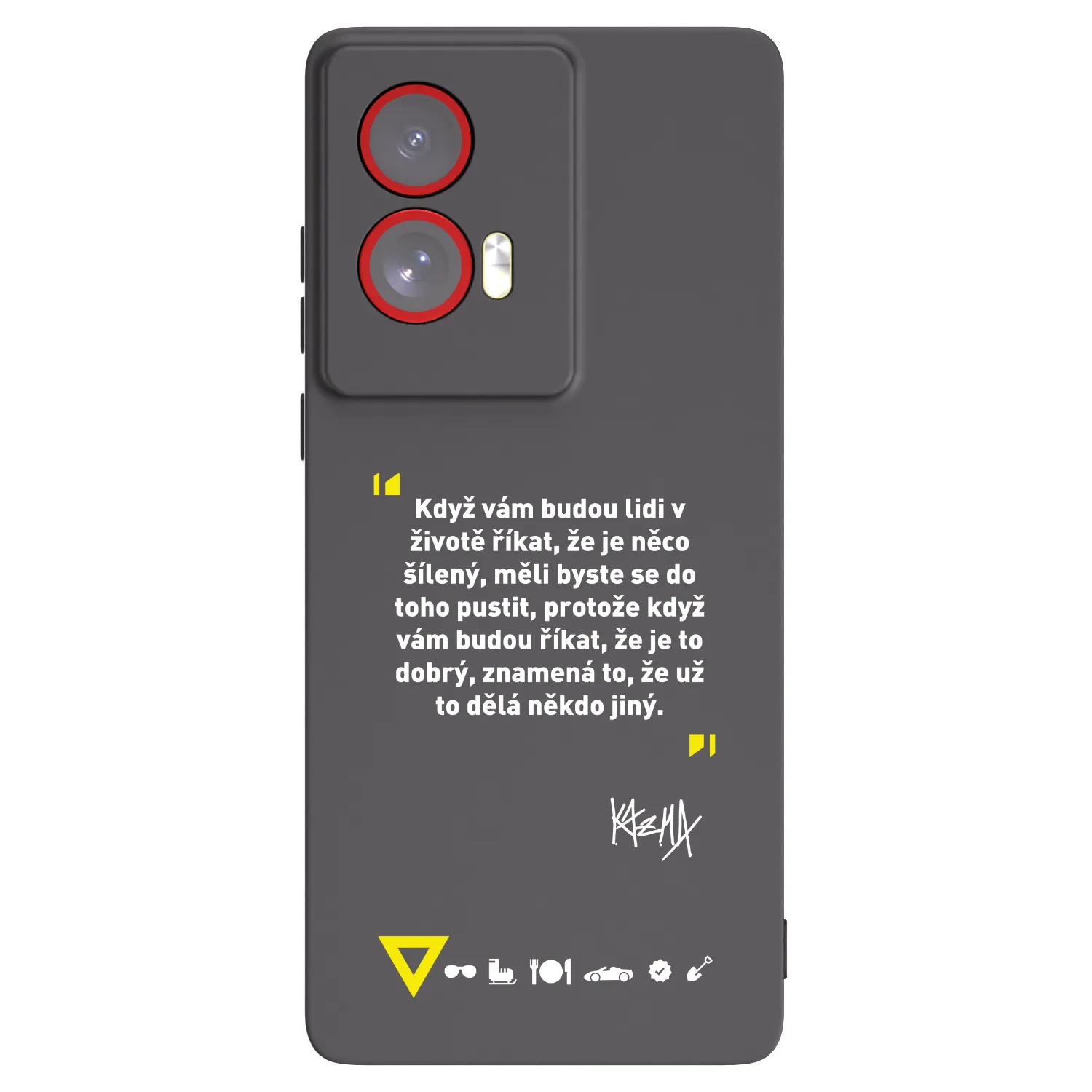 Silikónový čierny obal pre Motorola Edge 50 Fusion - Kazma - MĚLI BYSTE SE DO TOHO PUSTIT