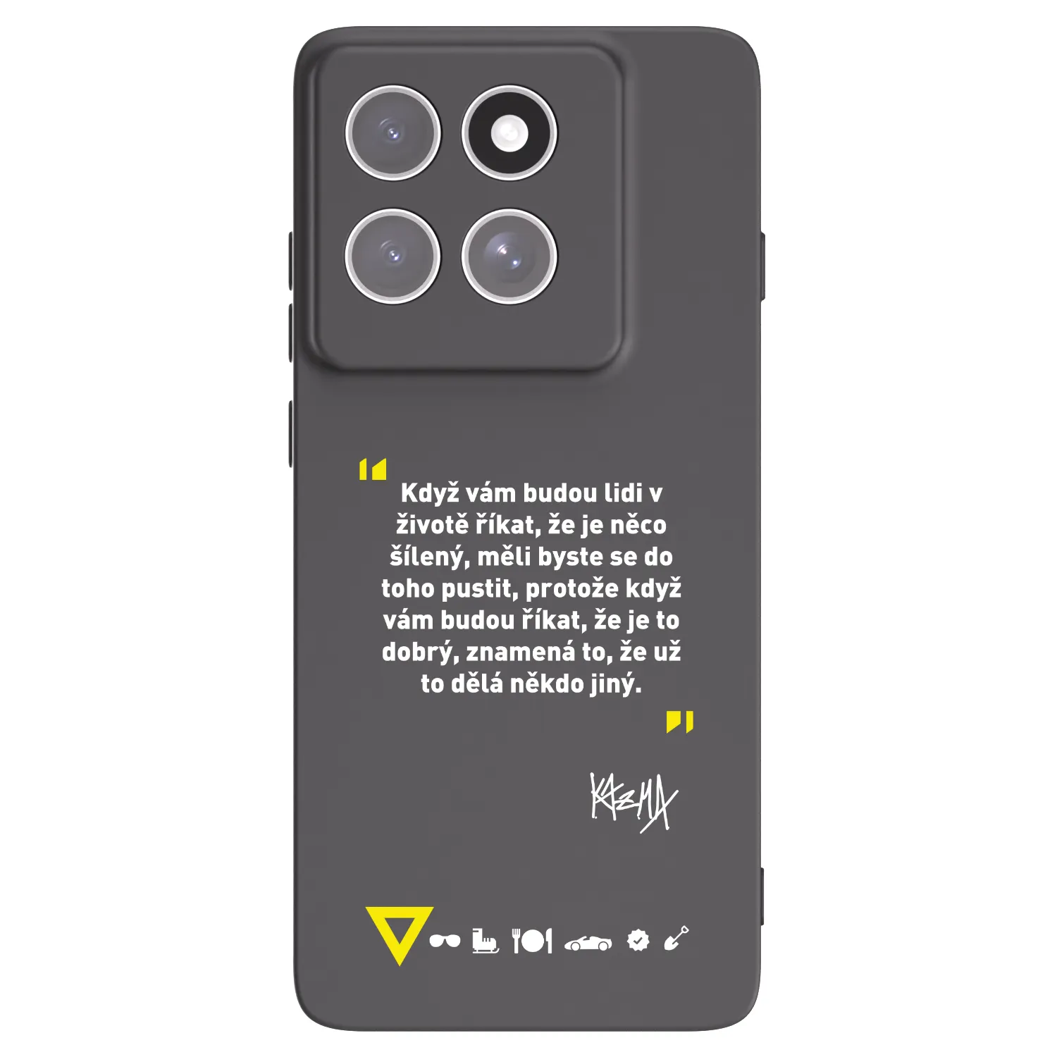 Silikónový čierny obal pre Motorola Edge 60 Fusion - Kazma - MĚLI BYSTE SE DO TOHO PUSTIT