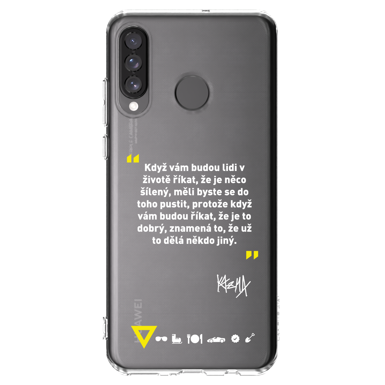 Picasee silikónový prehľadný obal pre Huawei P30 Lite - Kazma - MĚLI BYSTE SE DO TOHO PUSTIT