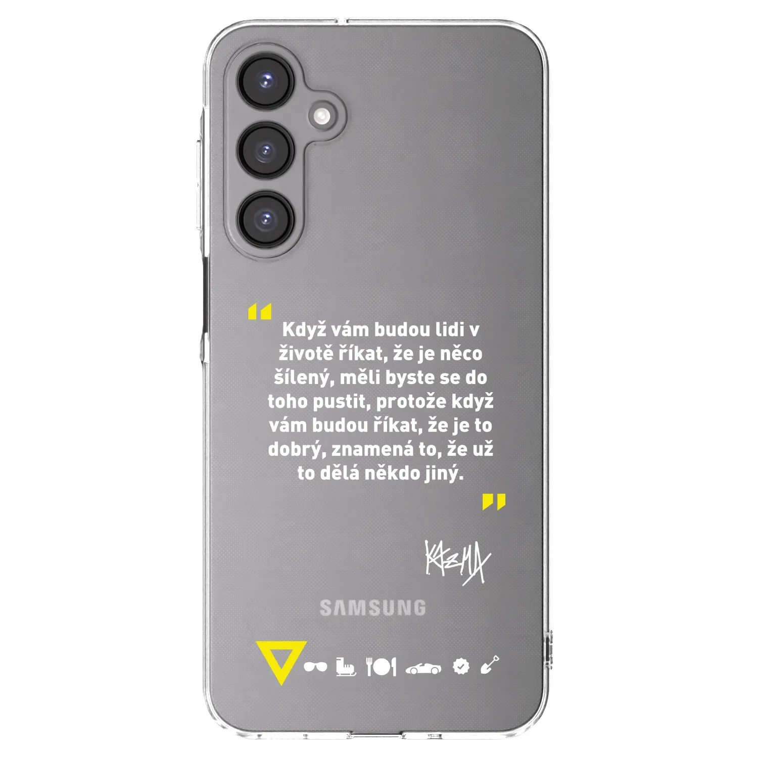 Picasee silikónový prehľadný obal pre Samsung Galaxy A16 4G - Kazma - MĚLI BYSTE SE DO TOHO PUSTIT