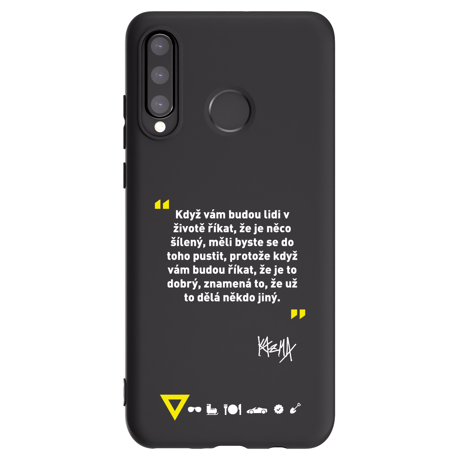 Picasee silikónový čierny obal pre Huawei P30 Lite - Kazma - MĚLI BYSTE SE DO TOHO PUSTIT