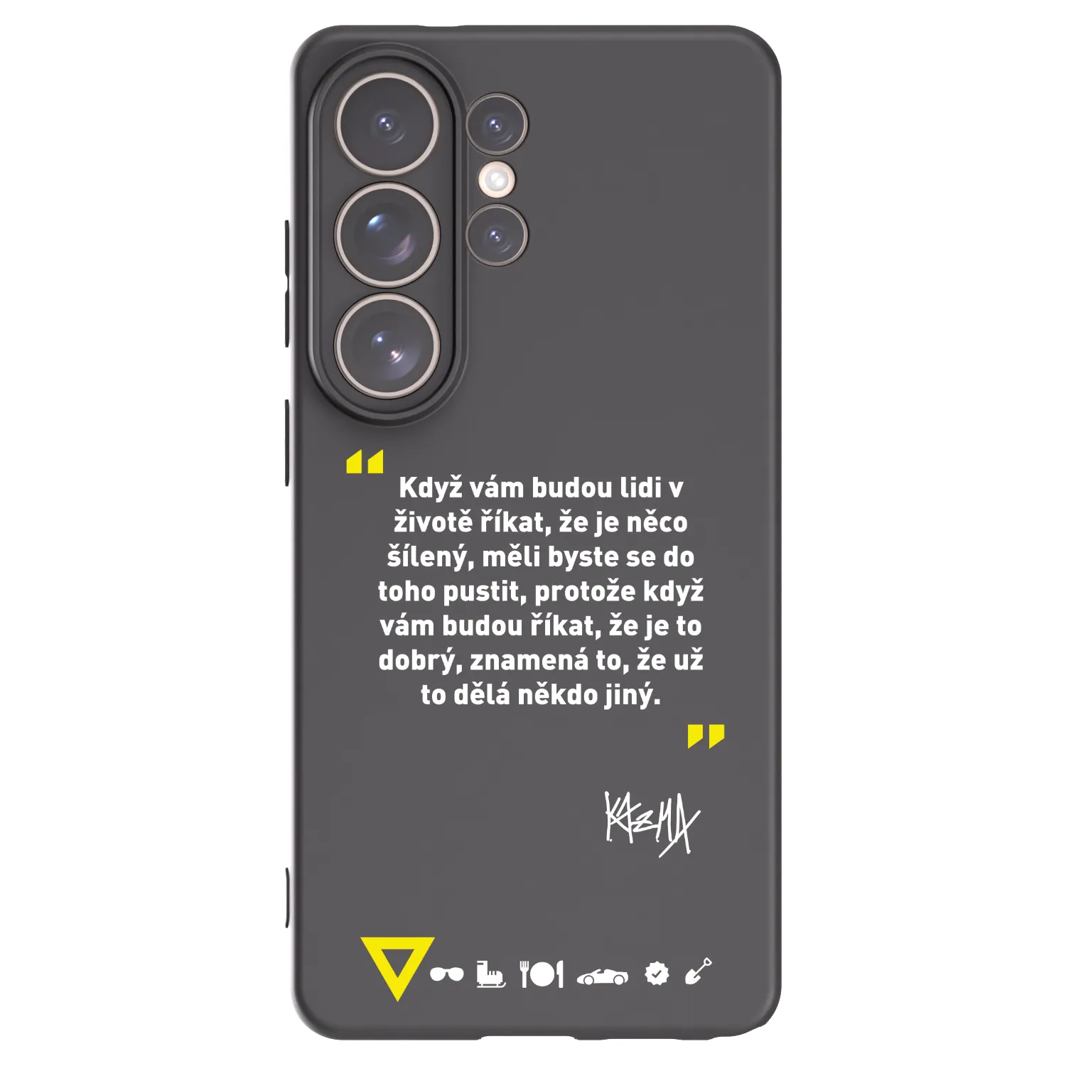 Picasee silikónový čierny obal pre Samsung Galaxy S26 Ultra - Kazma - MĚLI BYSTE SE DO TOHO PUSTIT