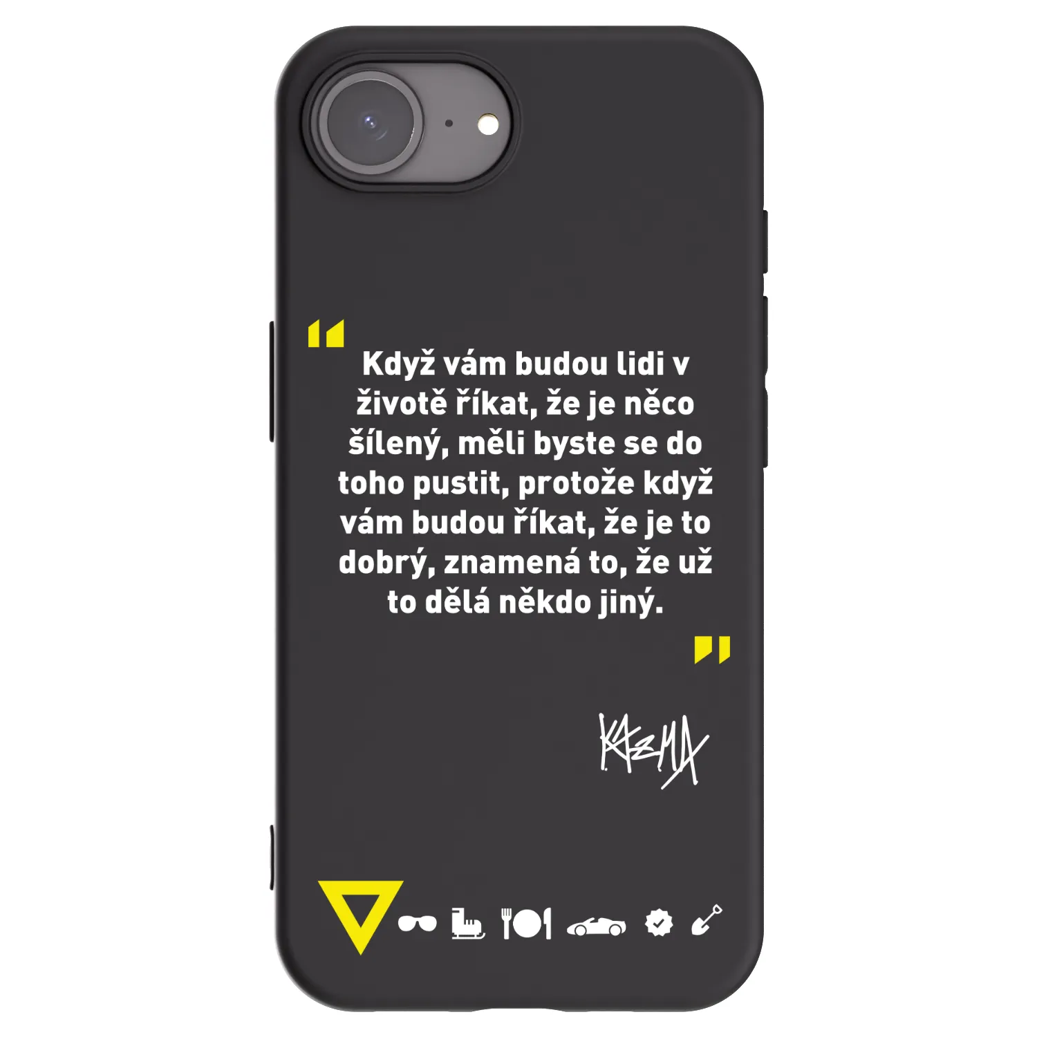 Picasee silikónový čierny obal pre Apple iPhone 17e - Kazma - MĚLI BYSTE SE DO TOHO PUSTIT