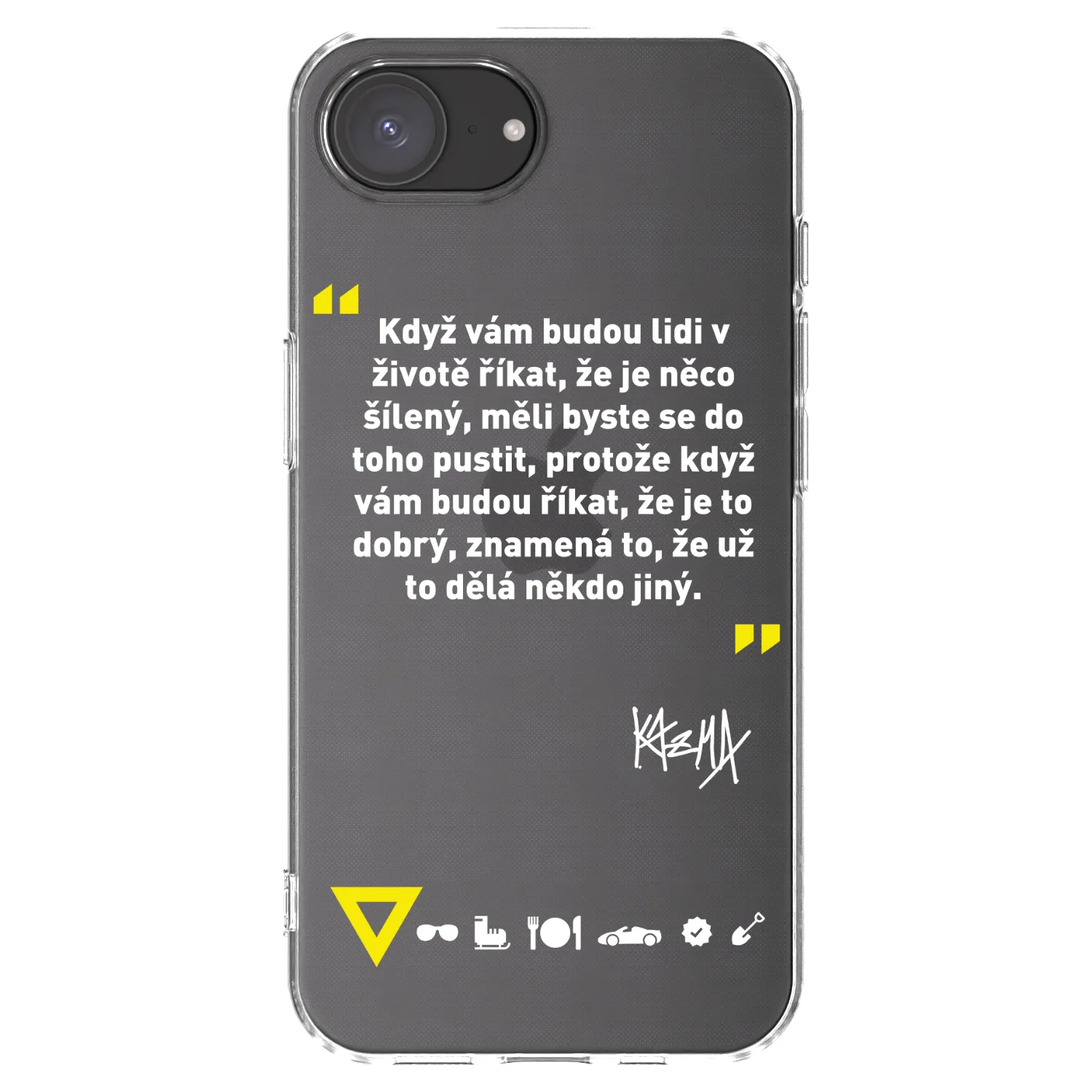 Picasee silikónový prehľadný obal pre Apple iPhone 17e - Kazma - MĚLI BYSTE SE DO TOHO PUSTIT