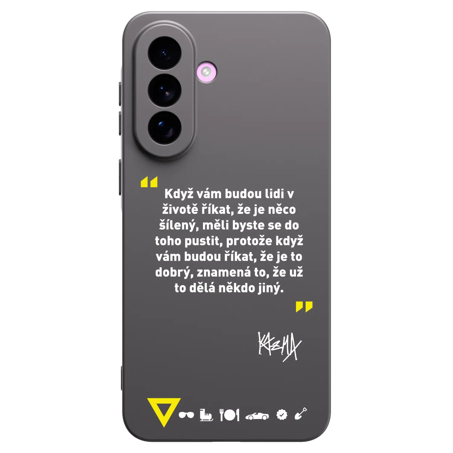 Picasee silikónový čierny obal pre Samsung Galaxy A57 5G - Kazma - MĚLI BYSTE SE DO TOHO PUSTIT
