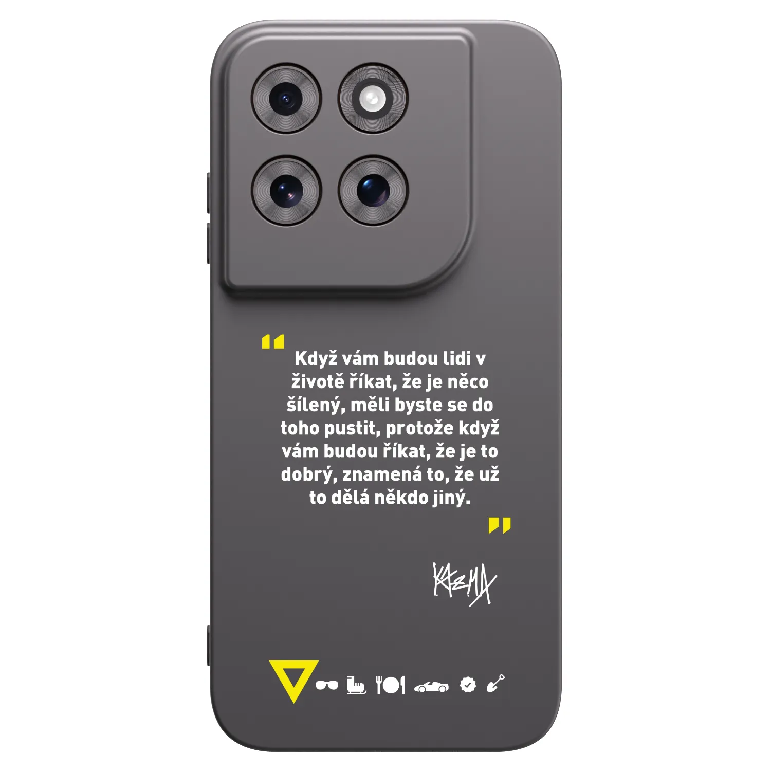 Picasee silikónový čierny obal pre Motorola Moto G77 - Kazma - MĚLI BYSTE SE DO TOHO PUSTIT