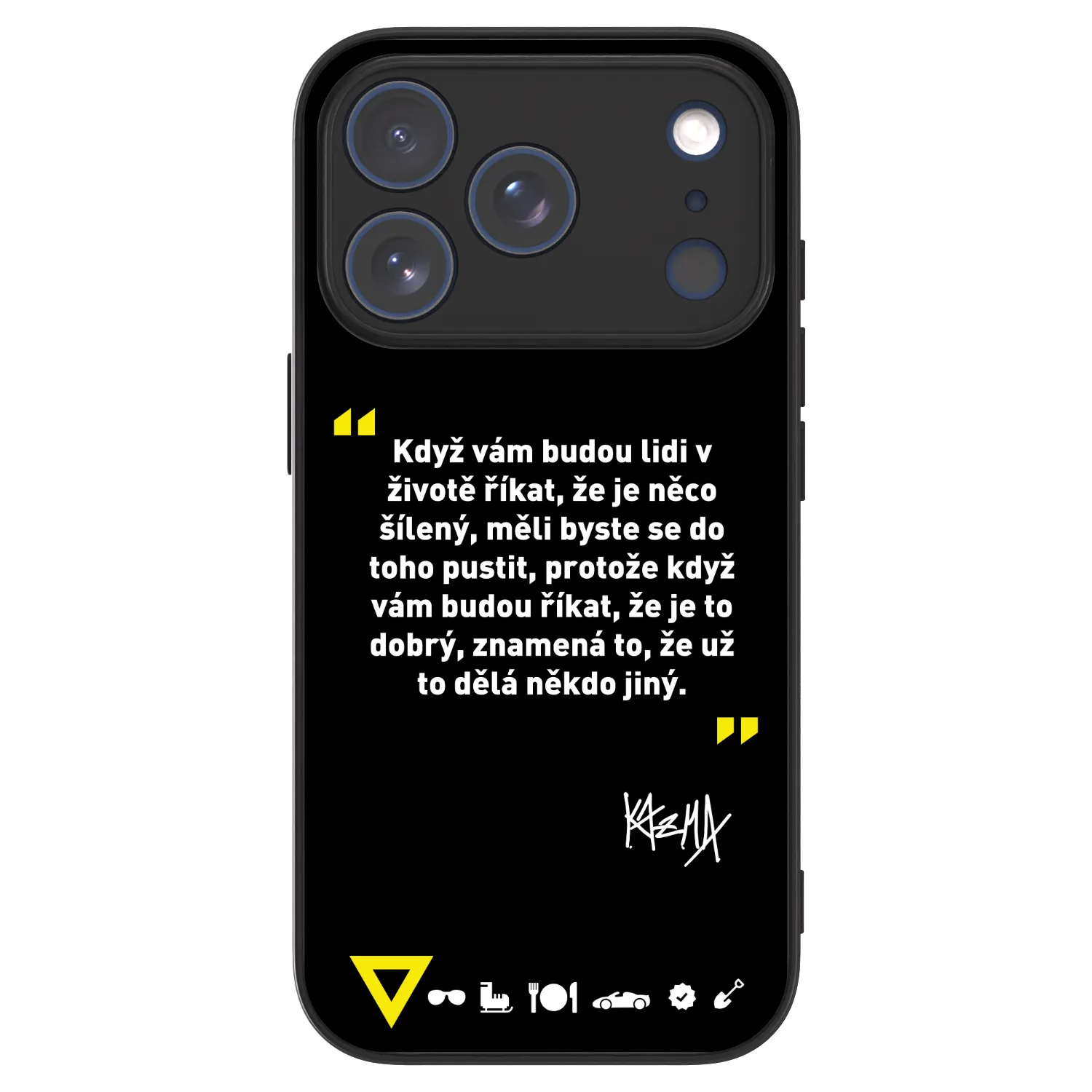 Picasee ULTIMATE CASE pro Apple iPhone 18 Pro - Kazma - MĚLI BYSTE SE DO TOHO PUSTIT