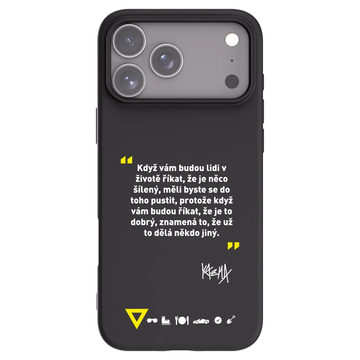 Picasee silikónový čierny obal pre Apple iPhone 18 Pro Max - Kazma - MĚLI BYSTE SE DO TOHO PUSTIT