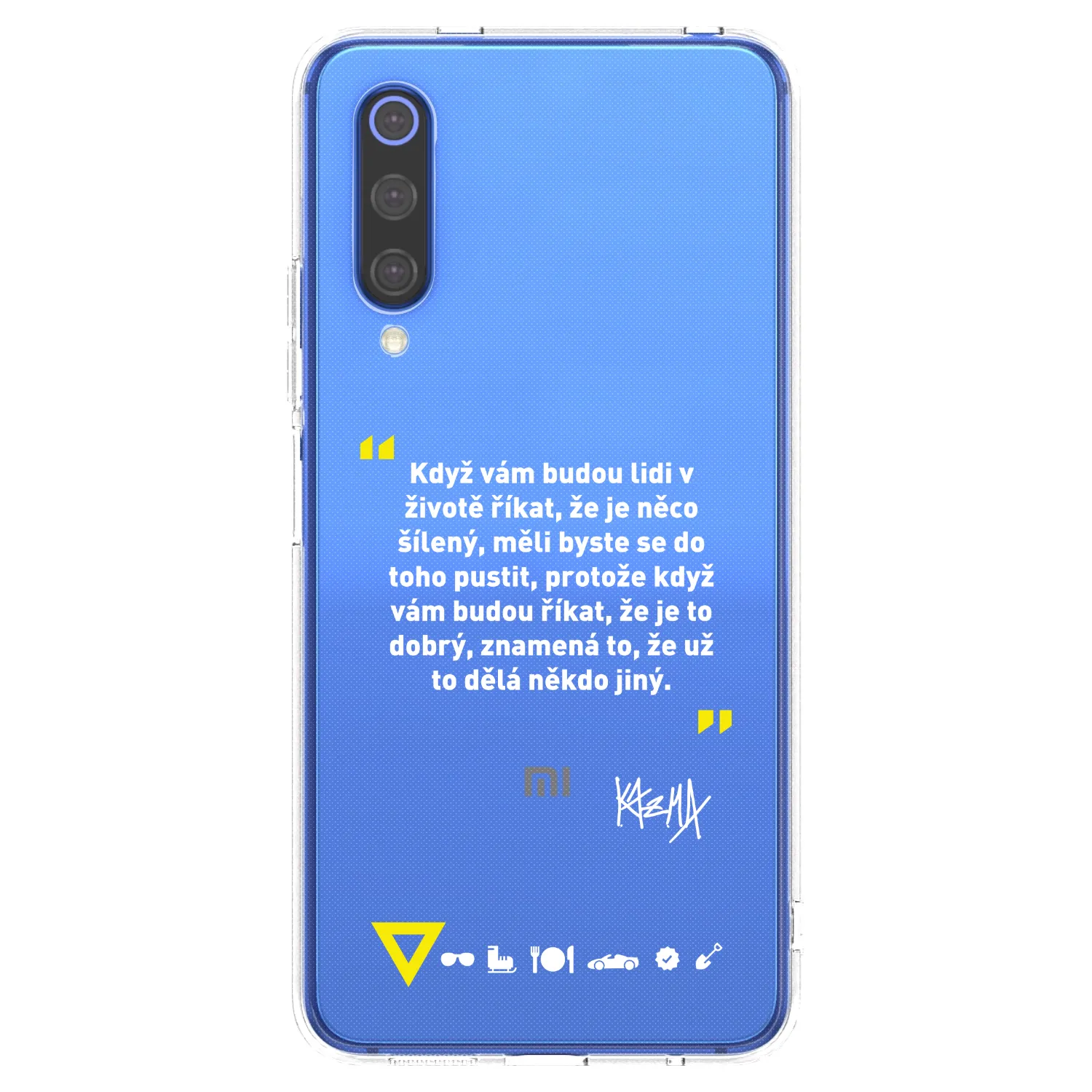 Picasee silikónový prehľadný obal pre Xiaomi Mi 9 SE - Kazma - MĚLI BYSTE SE DO TOHO PUSTIT