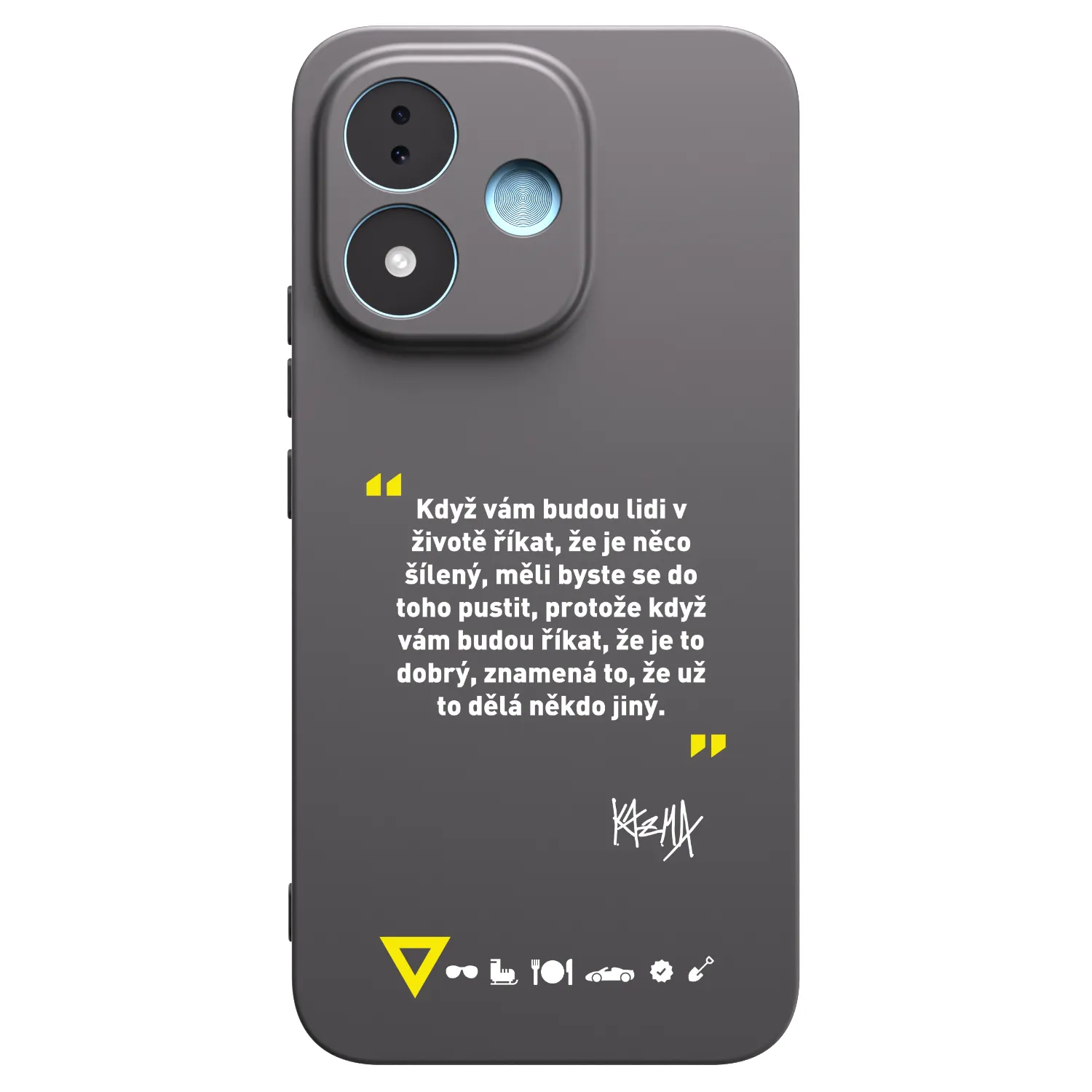 Picasee silikónový čierny obal pre Xiaomi Redmi Note 17 5G - Kazma - MĚLI BYSTE SE DO TOHO PUSTIT