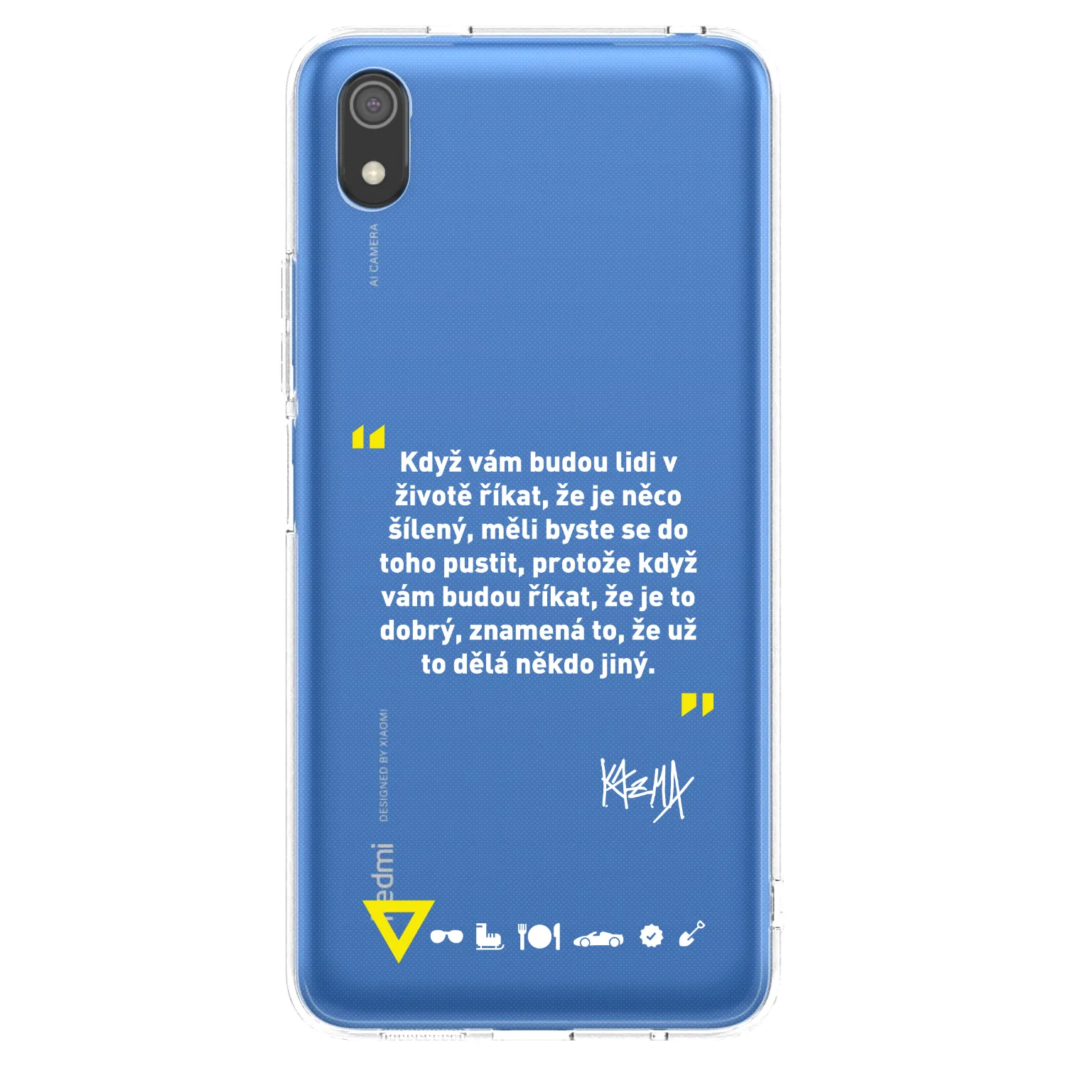 Picasee silikónový prehľadný obal pre Xiaomi Redmi 7A - Kazma - MĚLI BYSTE SE DO TOHO PUSTIT
