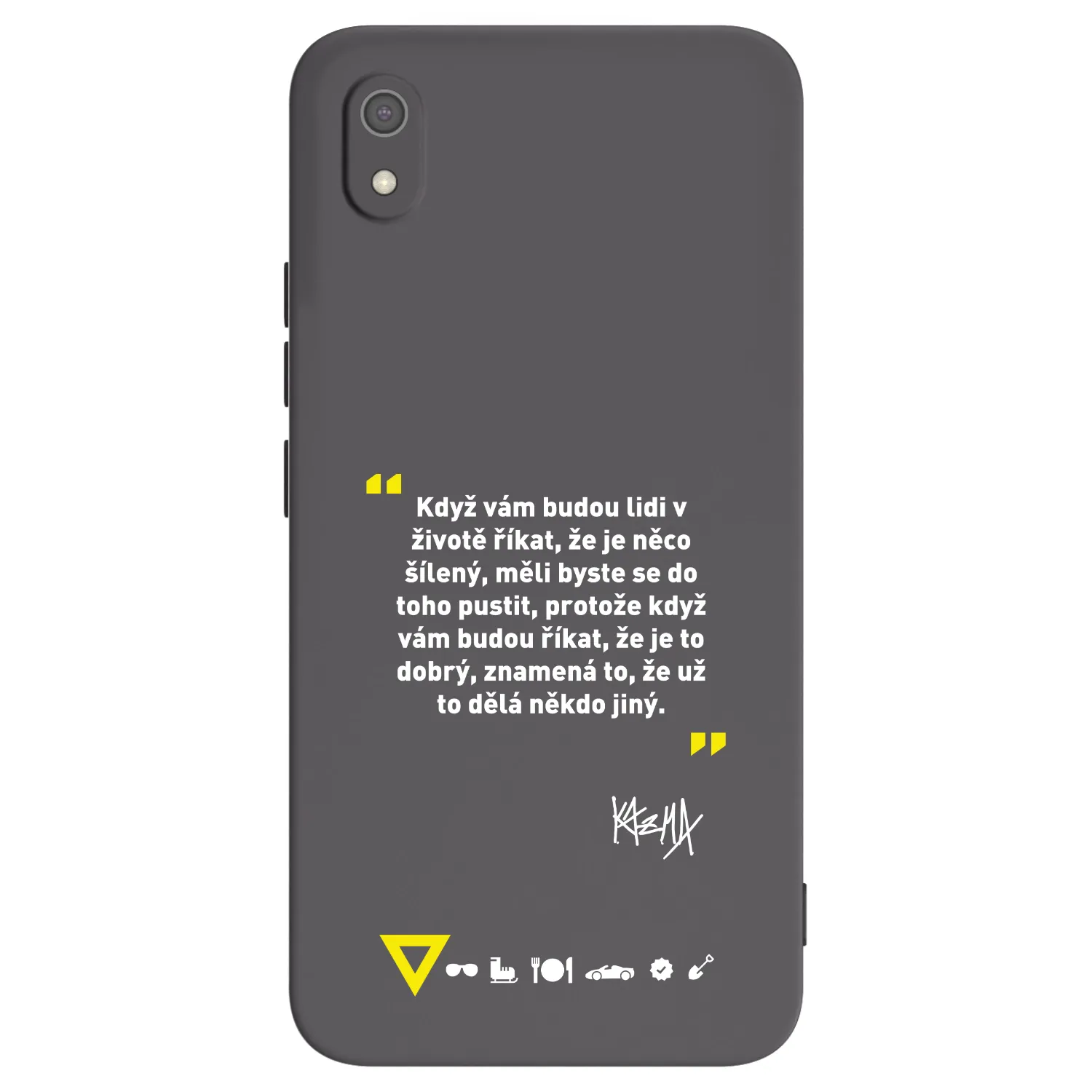 Picasee silikónový čierny obal pre Xiaomi Redmi 7A - Kazma - MĚLI BYSTE SE DO TOHO PUSTIT