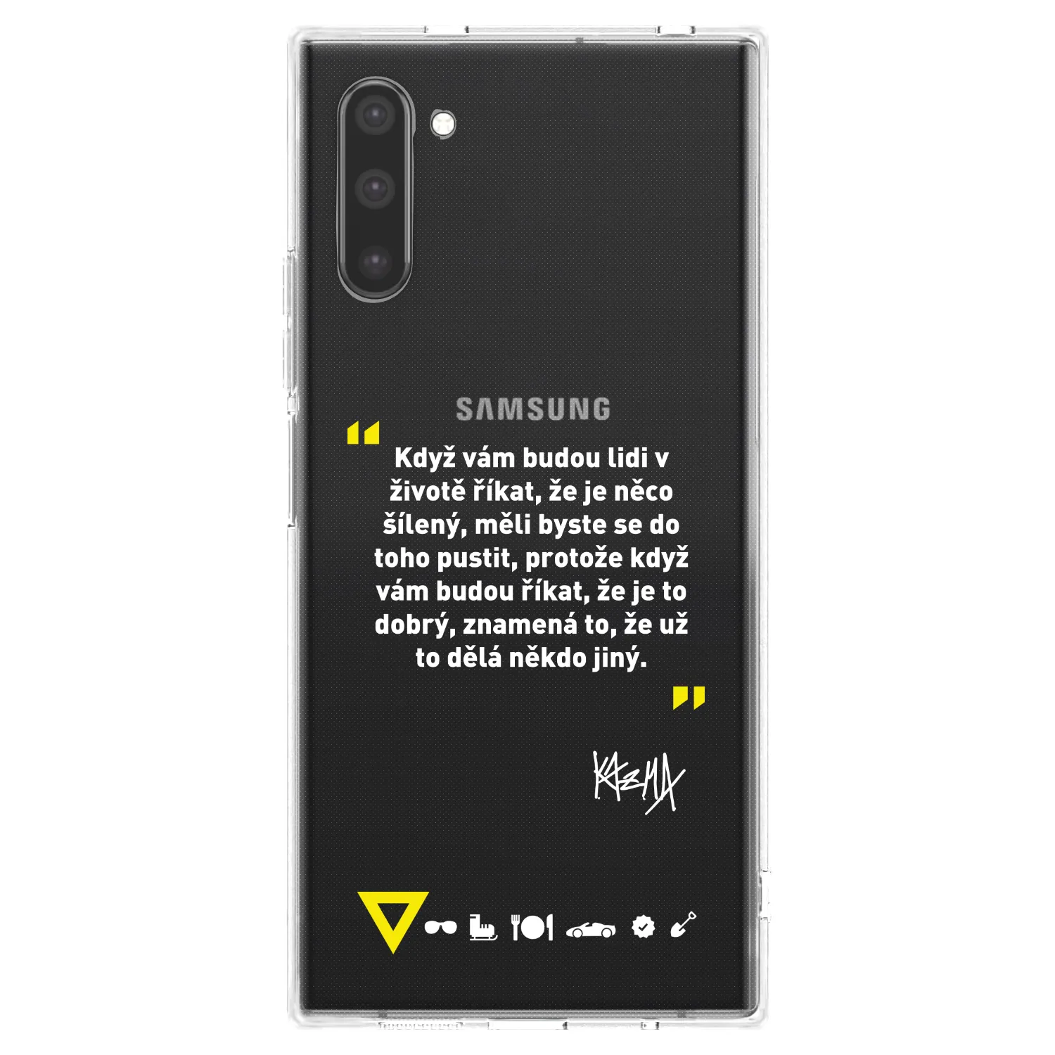Picasee silikónový prehľadný obal pre Samsung Galaxy Note 10 N970F - Kazma - MĚLI BYSTE SE DO TOHO PUSTIT