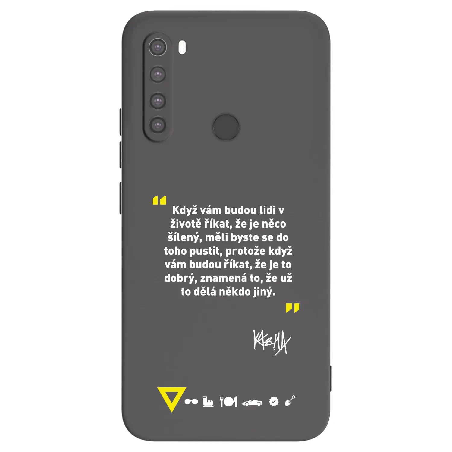 Picasee silikónový čierny obal pre Xiaomi Redmi Note 8 - Kazma - MĚLI BYSTE SE DO TOHO PUSTIT