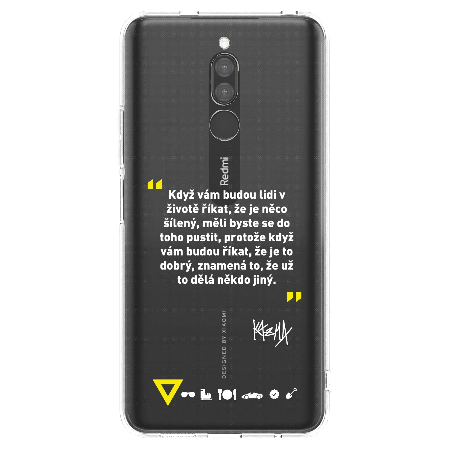 Silikónový prehľadný obal pre Xiaomi Redmi 8 - Kazma - MĚLI BYSTE SE DO TOHO PUSTIT
