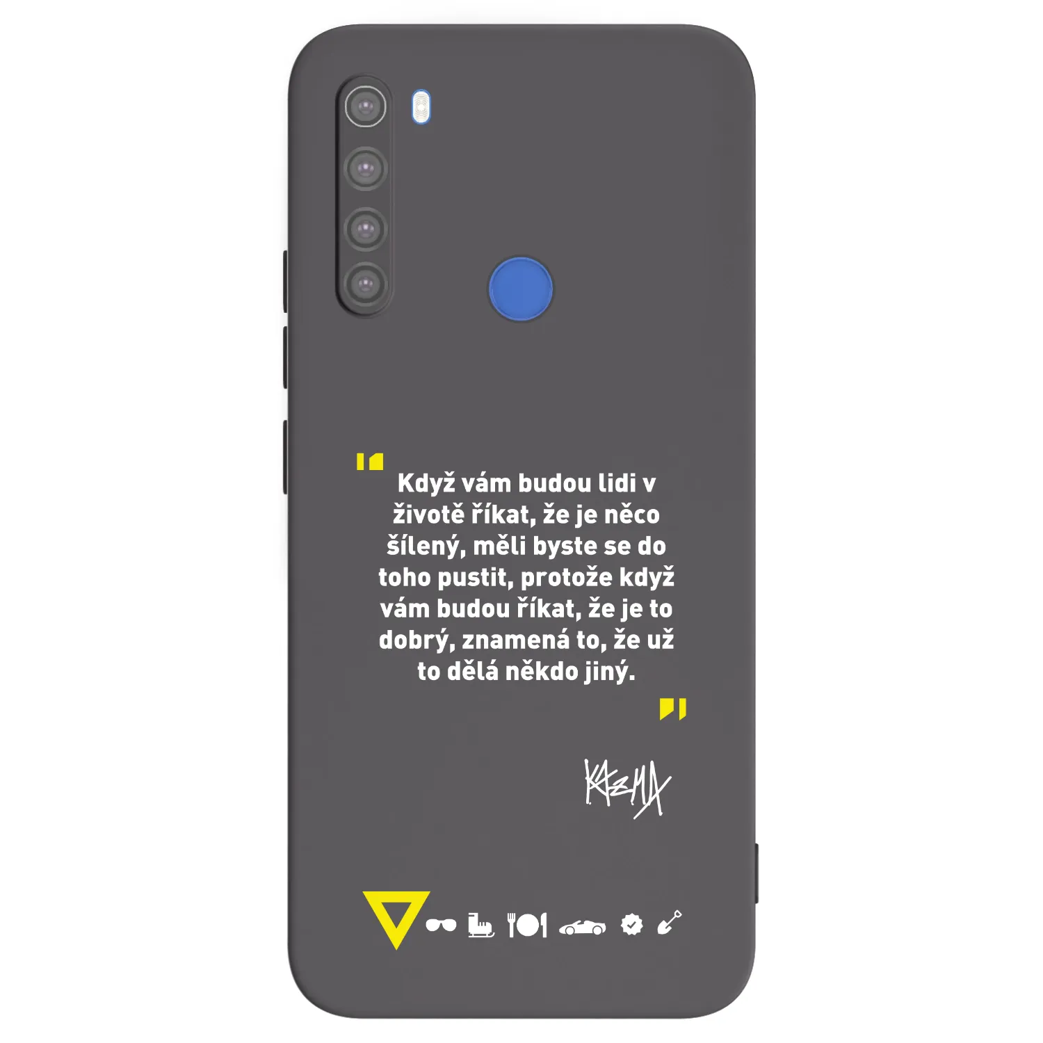 Picasee silikónový čierny obal pre Xiaomi Redmi Note 8T - Kazma - MĚLI BYSTE SE DO TOHO PUSTIT