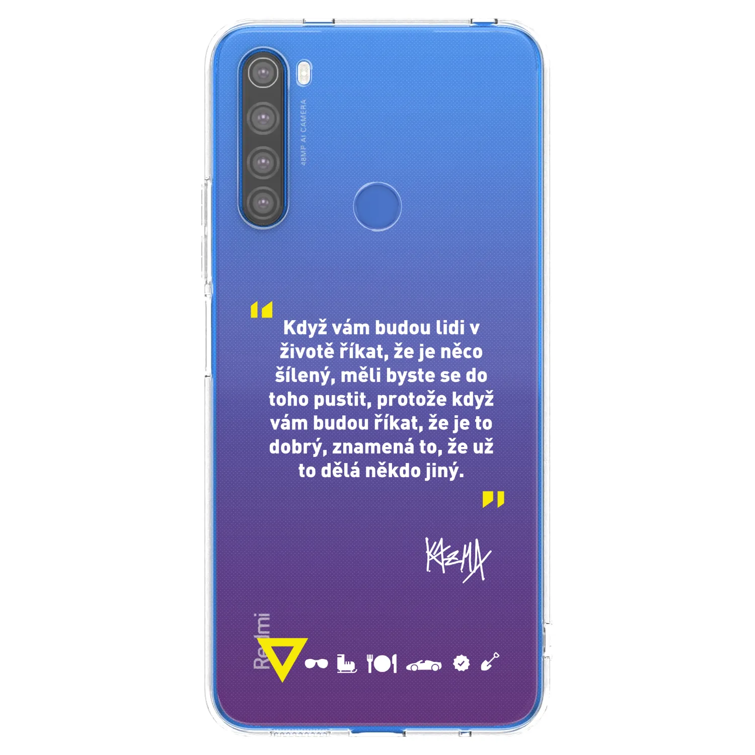 Silikónový prehľadný obal pre Xiaomi Redmi Note 8T - Kazma - MĚLI BYSTE SE DO TOHO PUSTIT