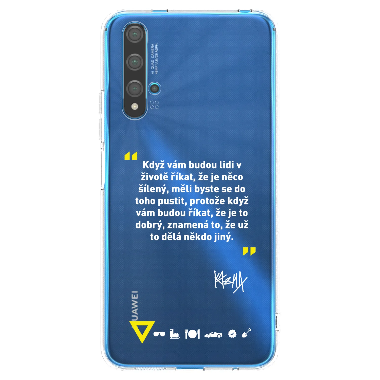 Picasee silikónový prehľadný obal pre Huawei Nova 5T - Kazma - MĚLI BYSTE SE DO TOHO PUSTIT