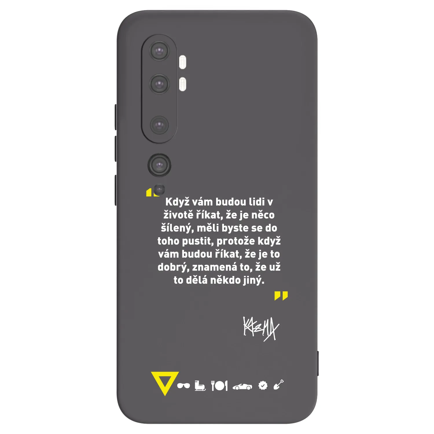 Picasee silikónový čierny obal pre Xiaomi Mi Note 10 (Pro) - Kazma - MĚLI BYSTE SE DO TOHO PUSTIT