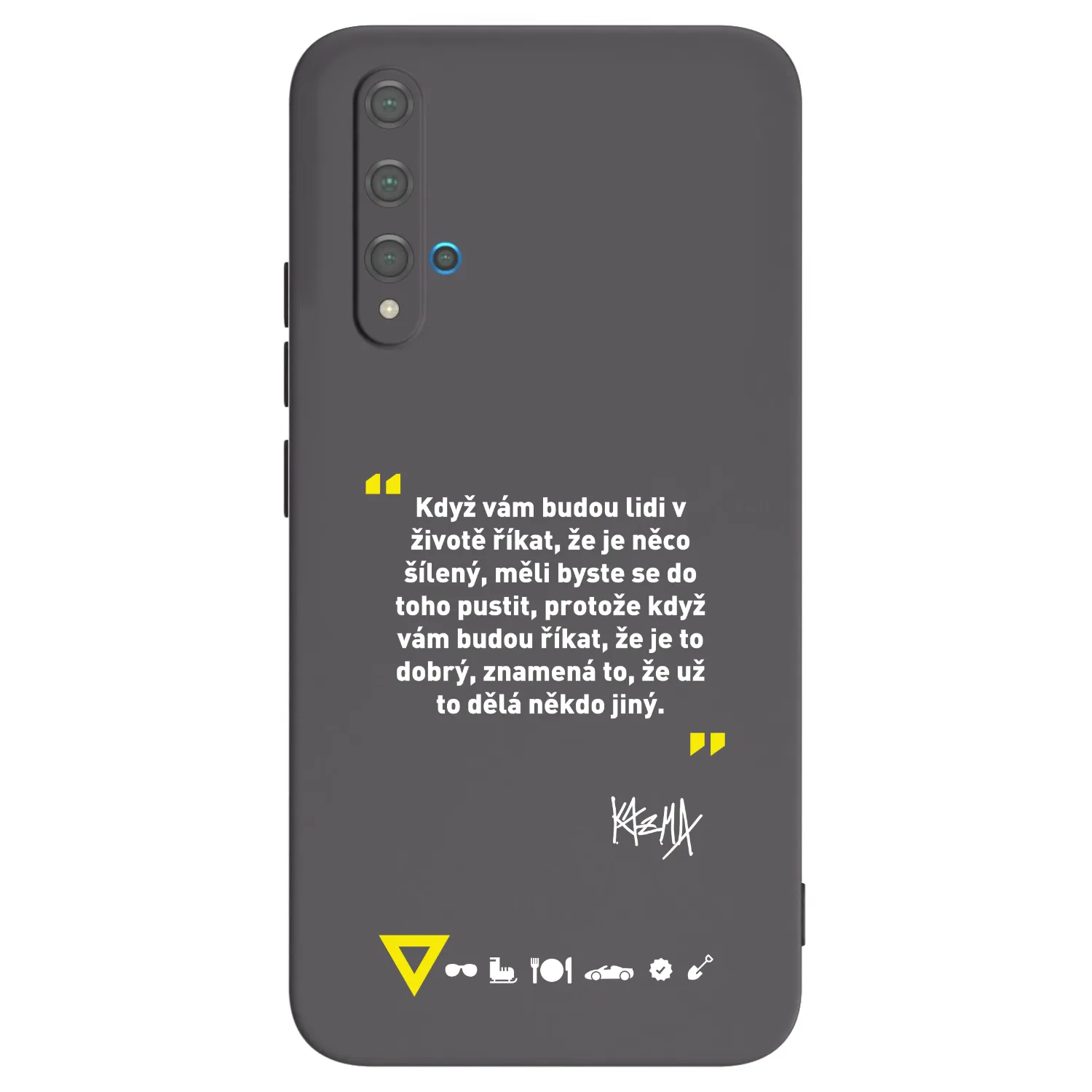 Picasee silikónový čierny obal pre Huawei Nova 5T - Kazma - MĚLI BYSTE SE DO TOHO PUSTIT