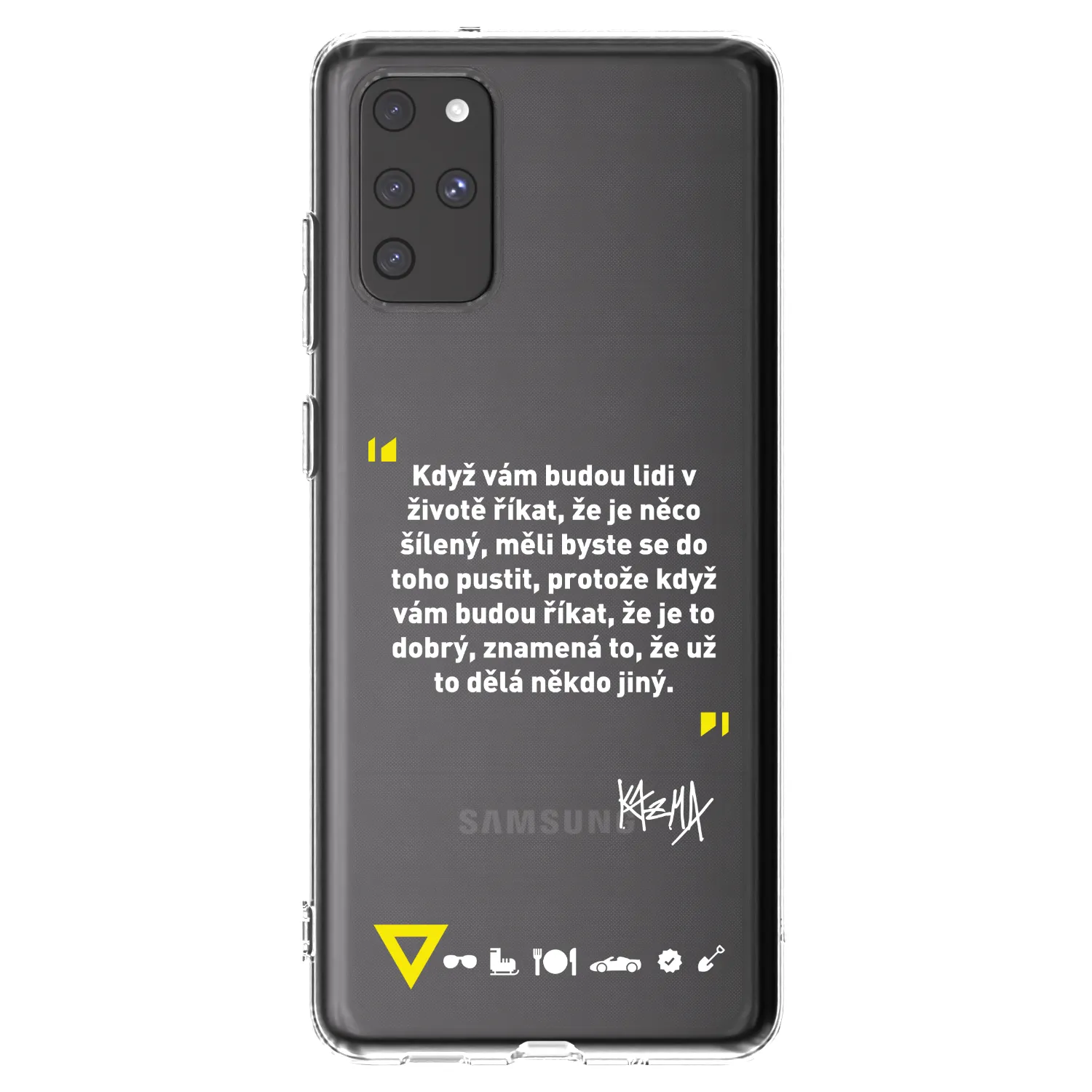 Picasee silikónový prehľadný obal pre Samsung Galaxy S20+ G985F - Kazma - MĚLI BYSTE SE DO TOHO PUSTIT