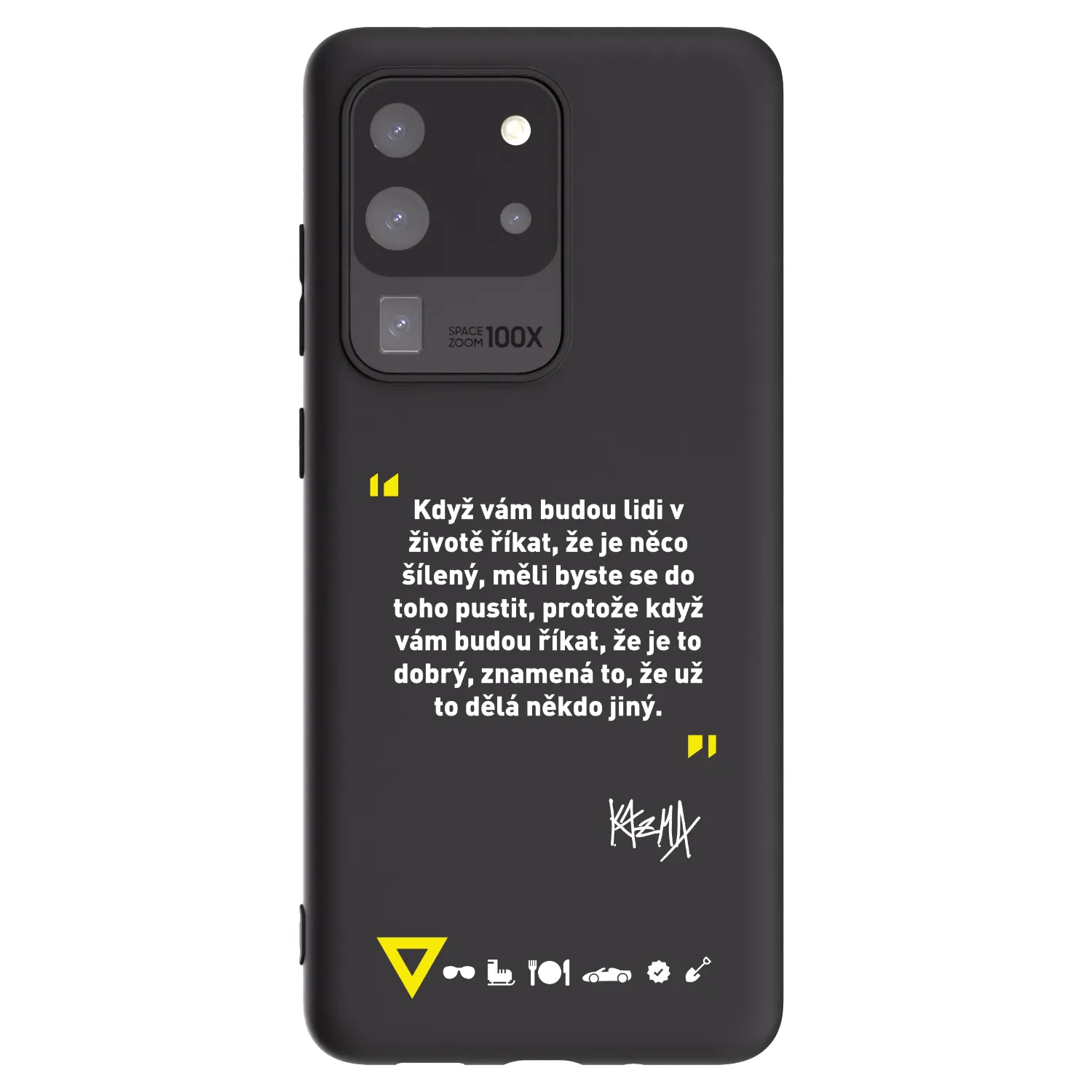 Picasee silikónový čierny obal pre Samsung Galaxy S20 Ultra 5G G988F - Kazma - MĚLI BYSTE SE DO TOHO PUSTIT