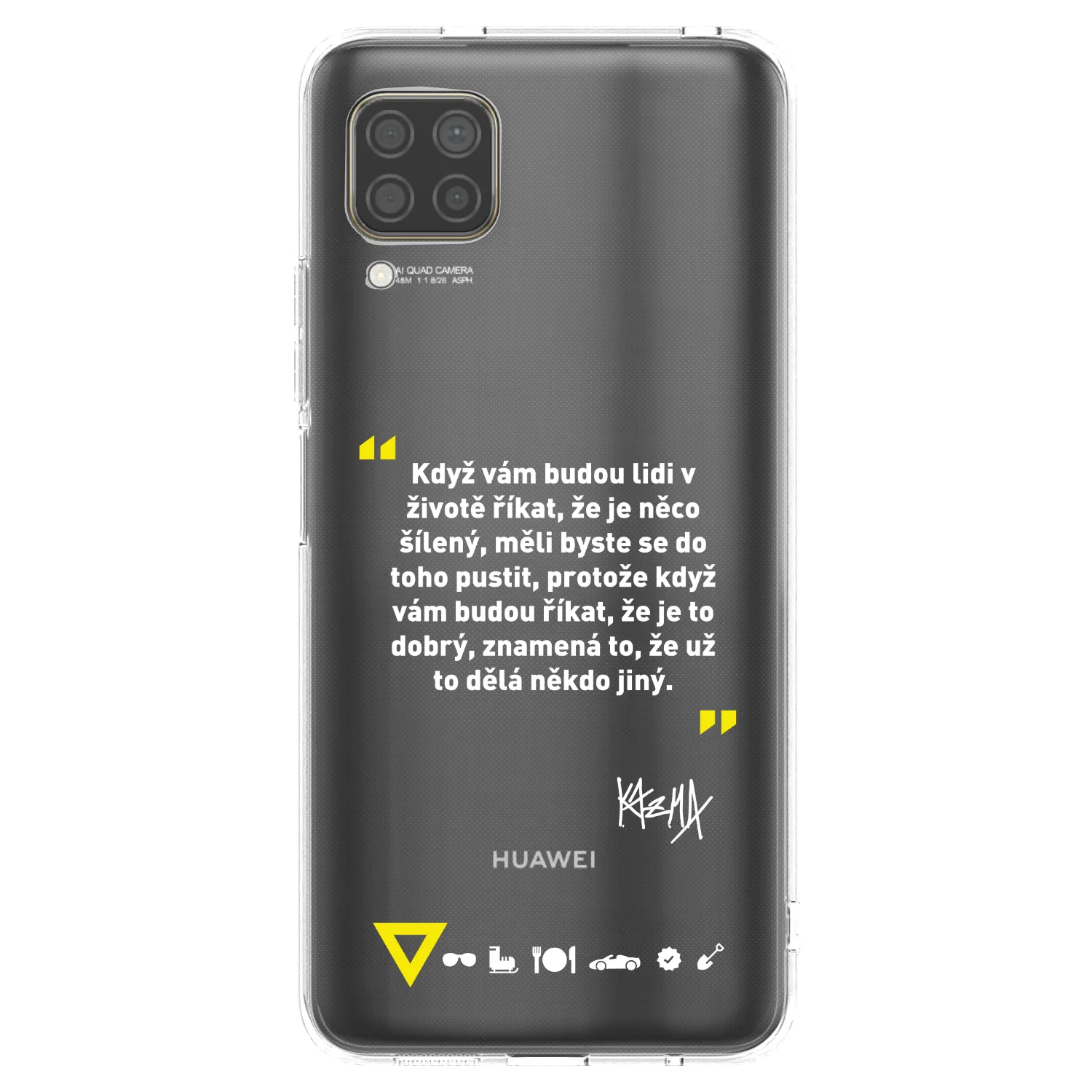 Picasee silikónový prehľadný obal pre Huawei P40 Lite - Kazma - MĚLI BYSTE SE DO TOHO PUSTIT