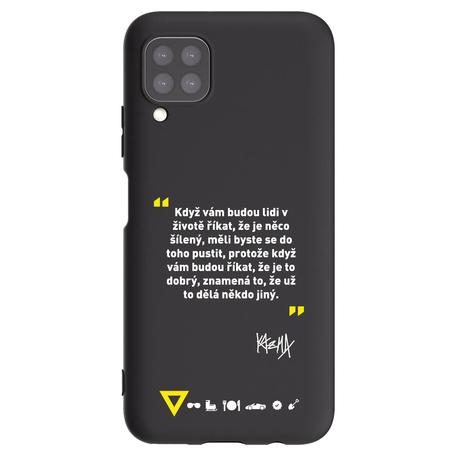 Picasee silikónový čierny obal pre Huawei P40 Lite - Kazma - MĚLI BYSTE SE DO TOHO PUSTIT