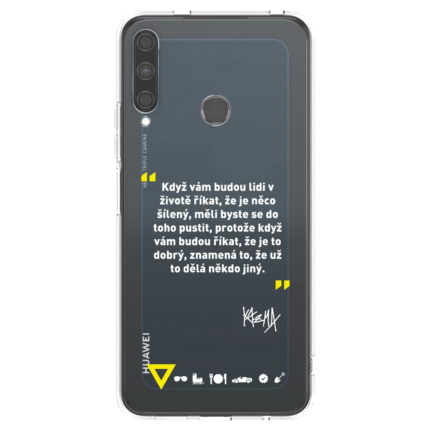 Picasee silikónový prehľadný obal pre Huawei P40 Lite E - Kazma - MĚLI BYSTE SE DO TOHO PUSTIT
