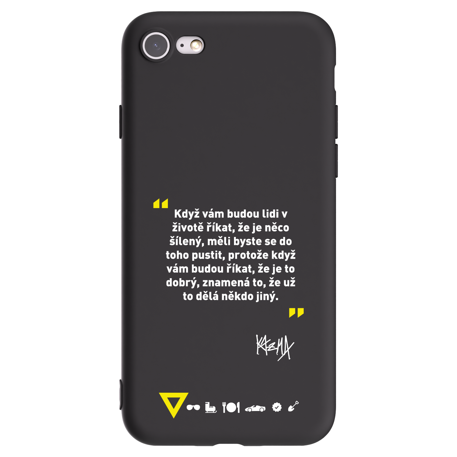 Picasee silikónový čierny obal pre Apple iPhone SE 2020 - Kazma - MĚLI BYSTE SE DO TOHO PUSTIT