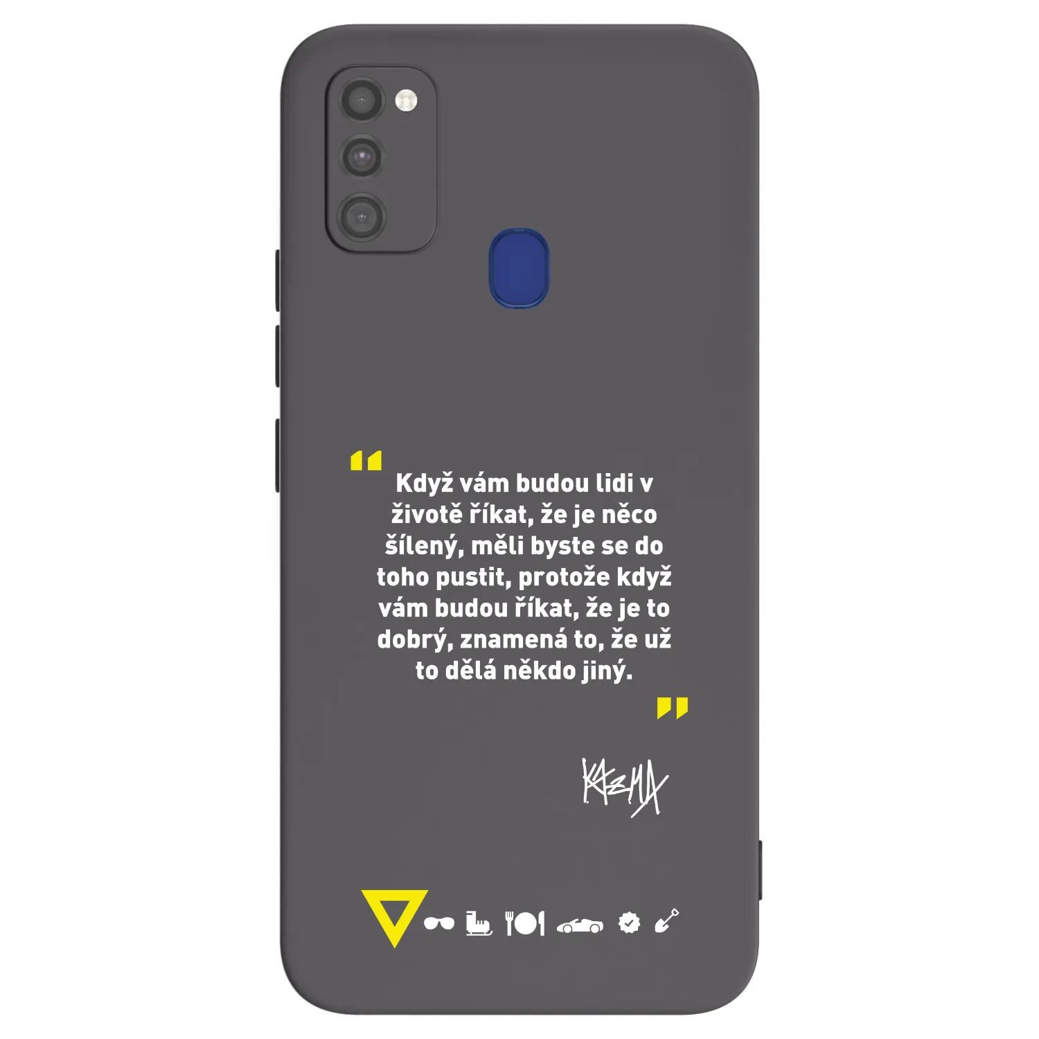 Picasee silikónový čierny obal pre Samsung Galaxy M21 M215F - Kazma - MĚLI BYSTE SE DO TOHO PUSTIT
