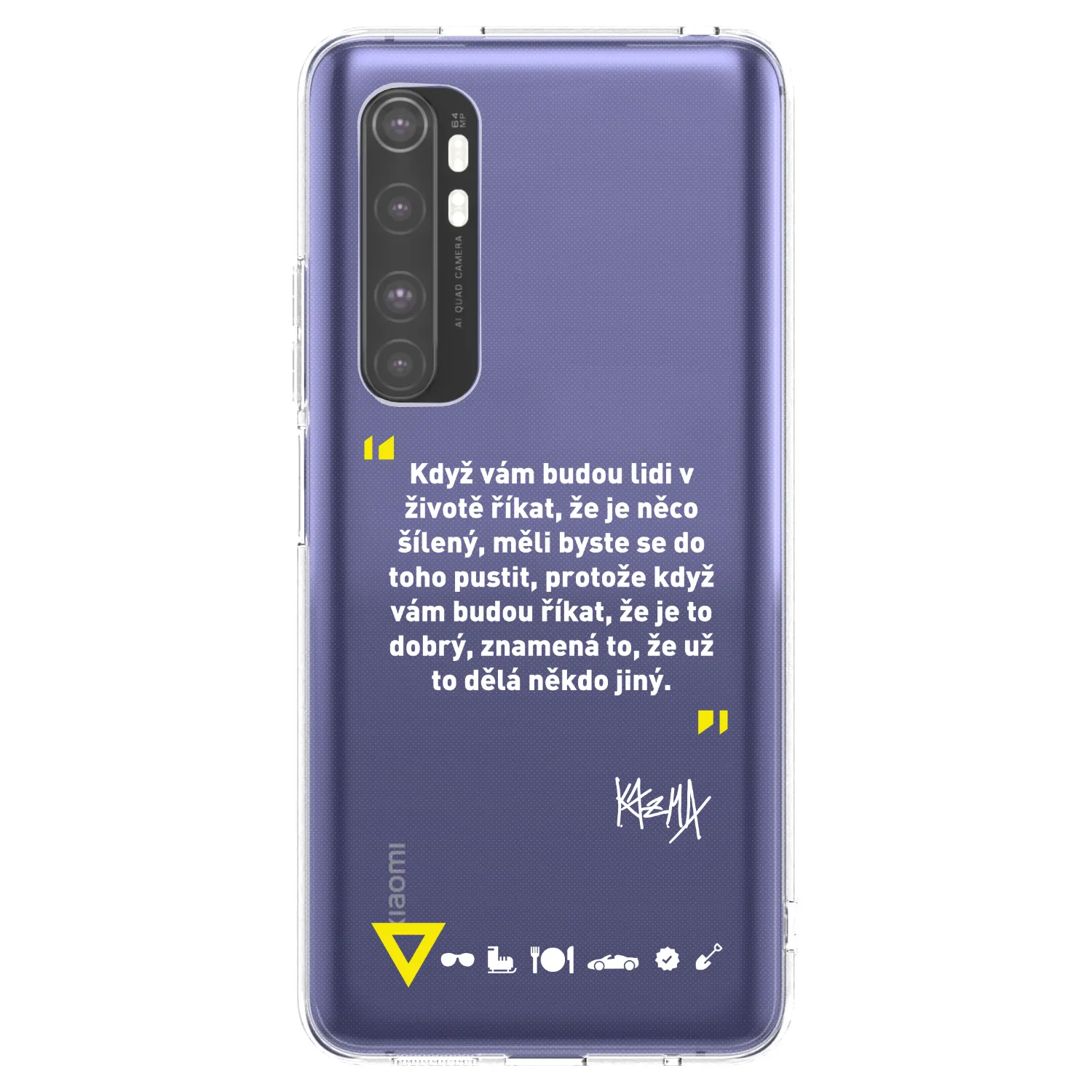 Picasee silikónový prehľadný obal pre Xiaomi Mi Note 10 Lite - Kazma - MĚLI BYSTE SE DO TOHO PUSTIT